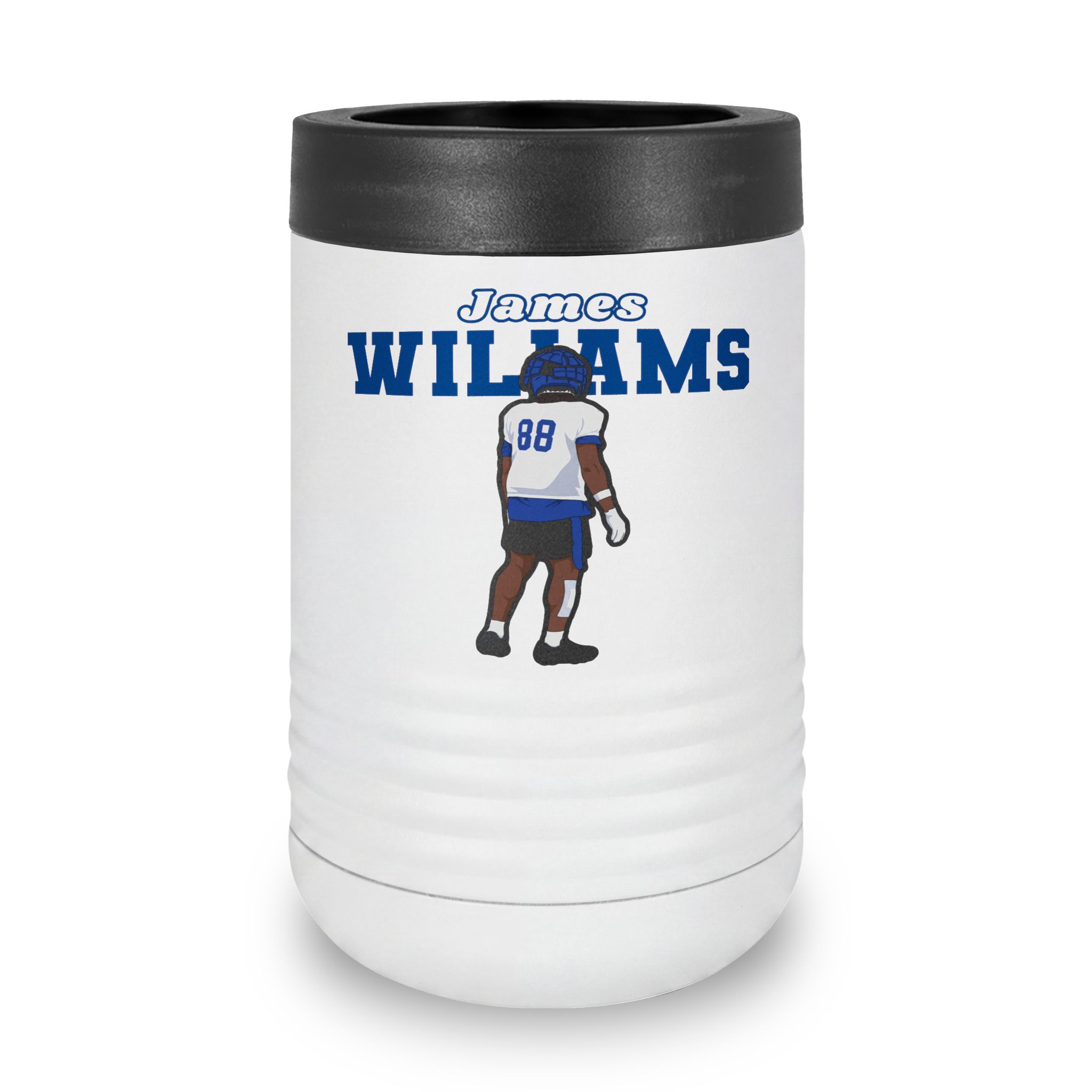 Stainless Can Cooler — character_name_arch in White