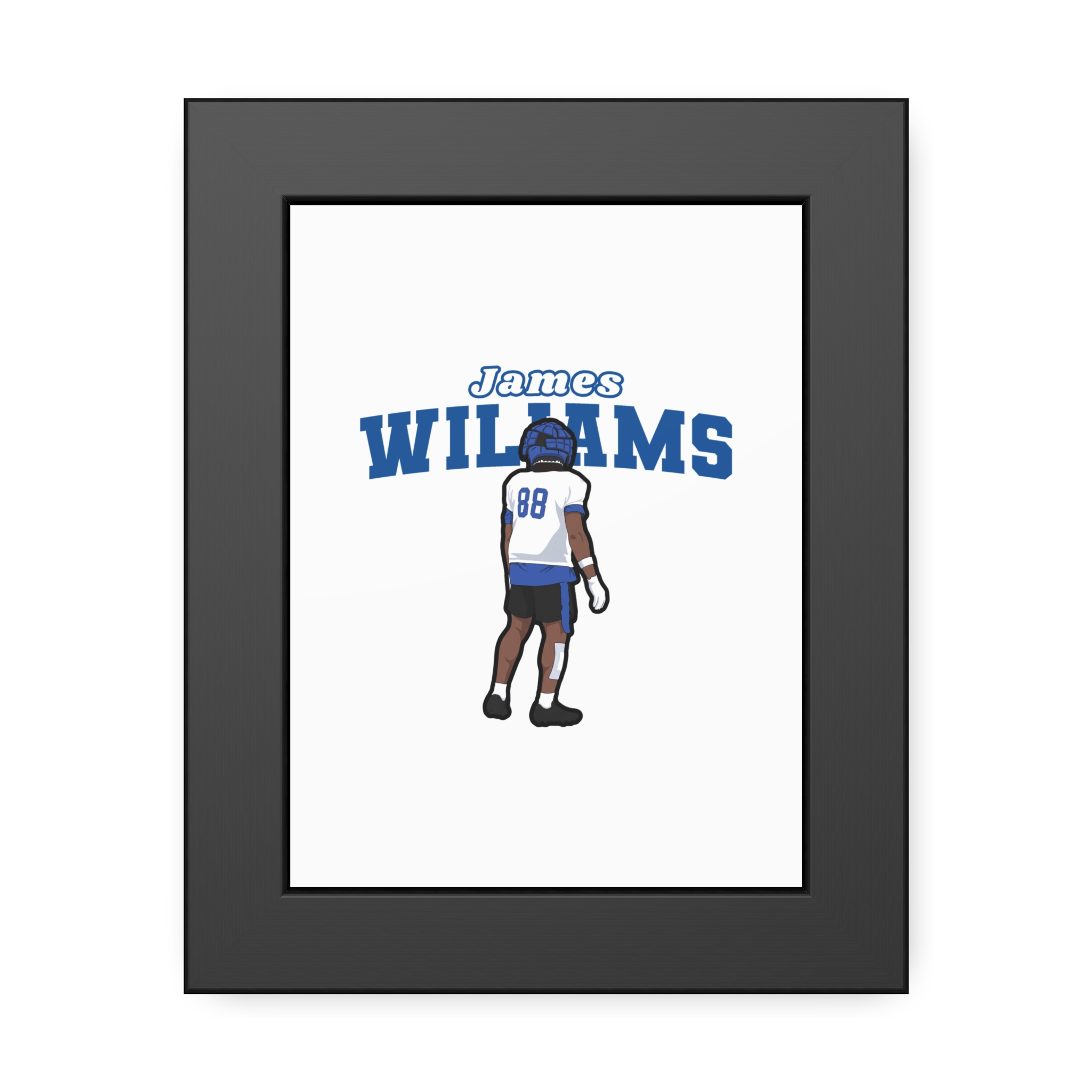 Framed Poster — character_name_arch in Black