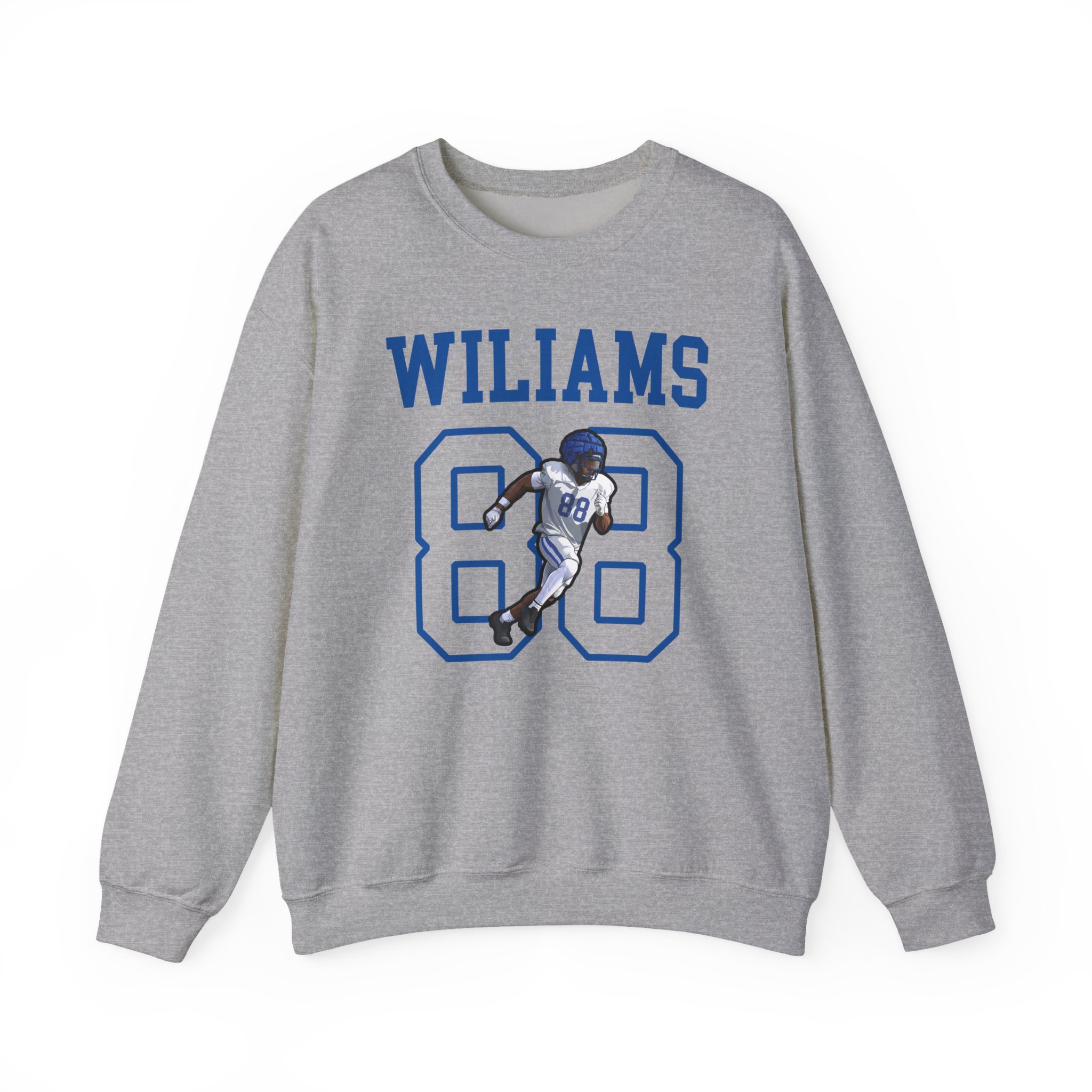 Crewneck Sweatshirt — character_shirsey in Grey