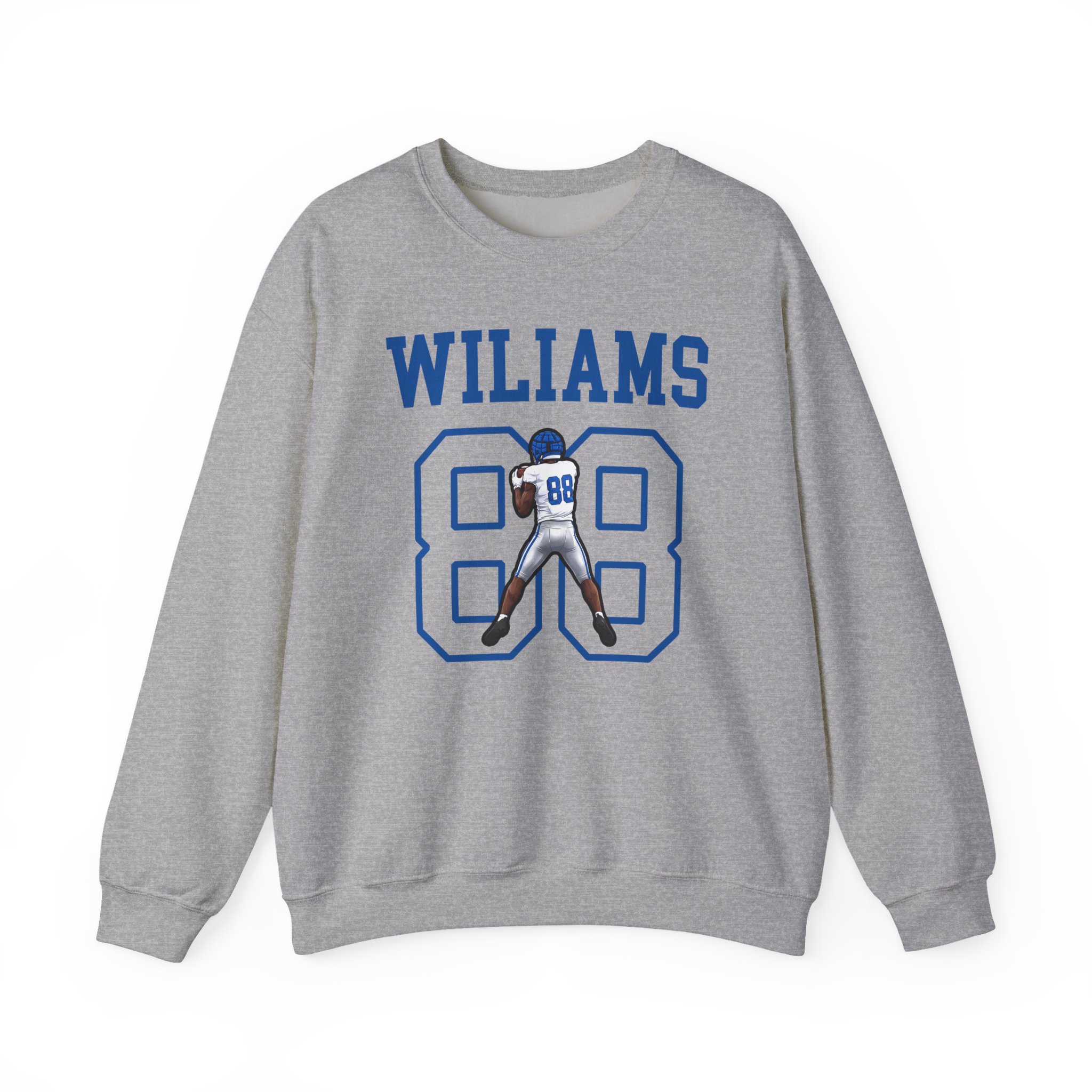 Crewneck Sweatshirt — character_shirsey in Grey