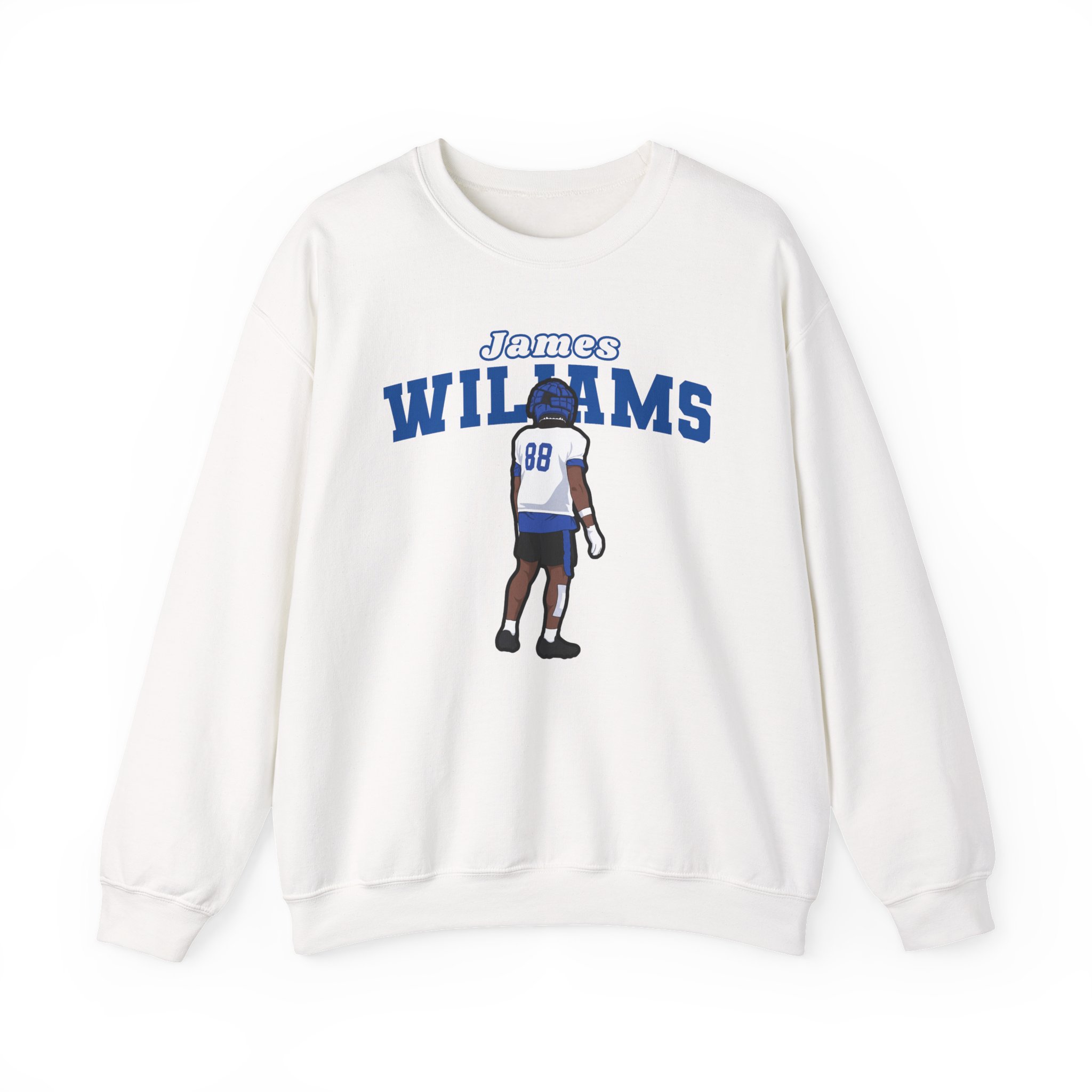 Crewneck Sweatshirt — character_name_arch in White