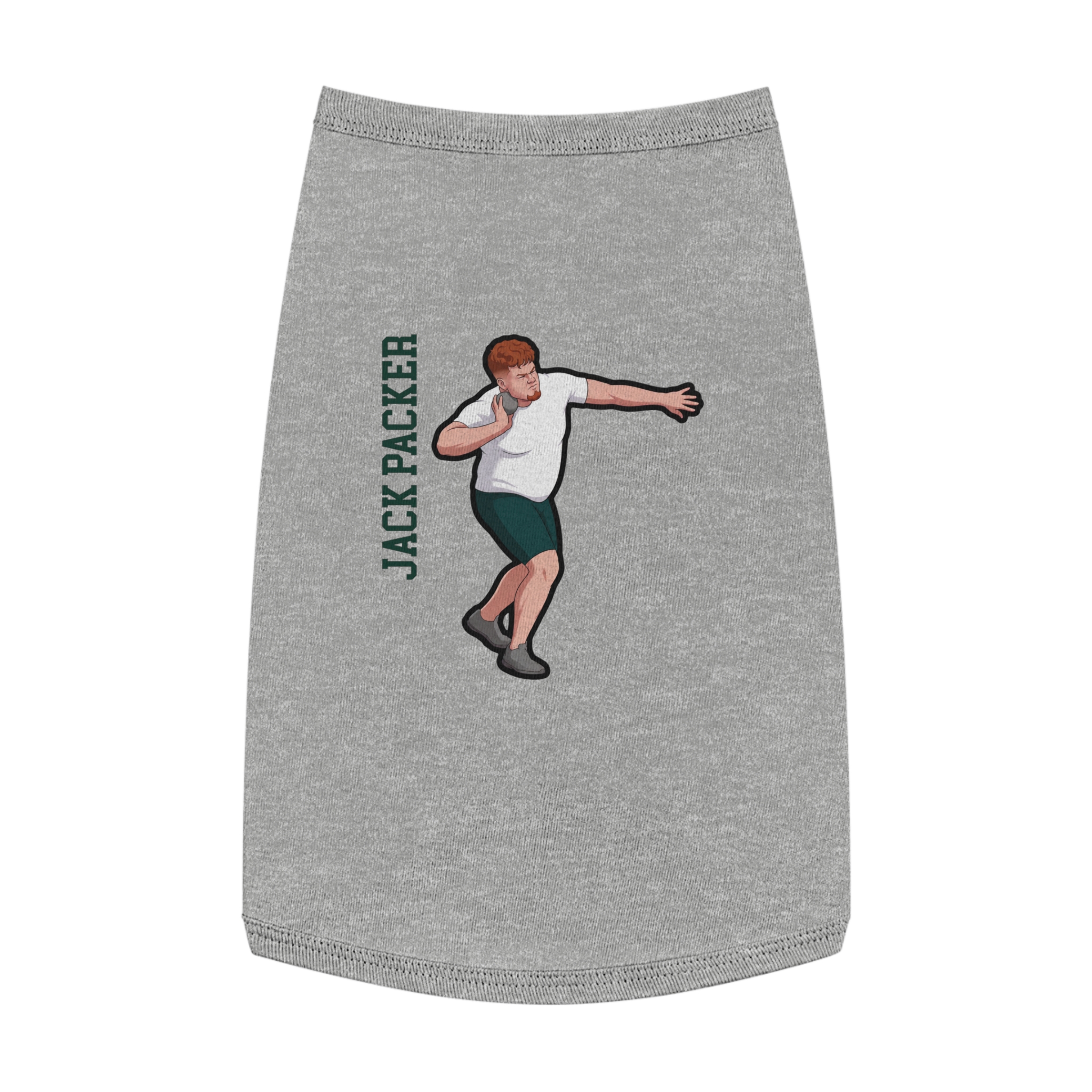 Pet Tank Top — character_name_vertical in White
