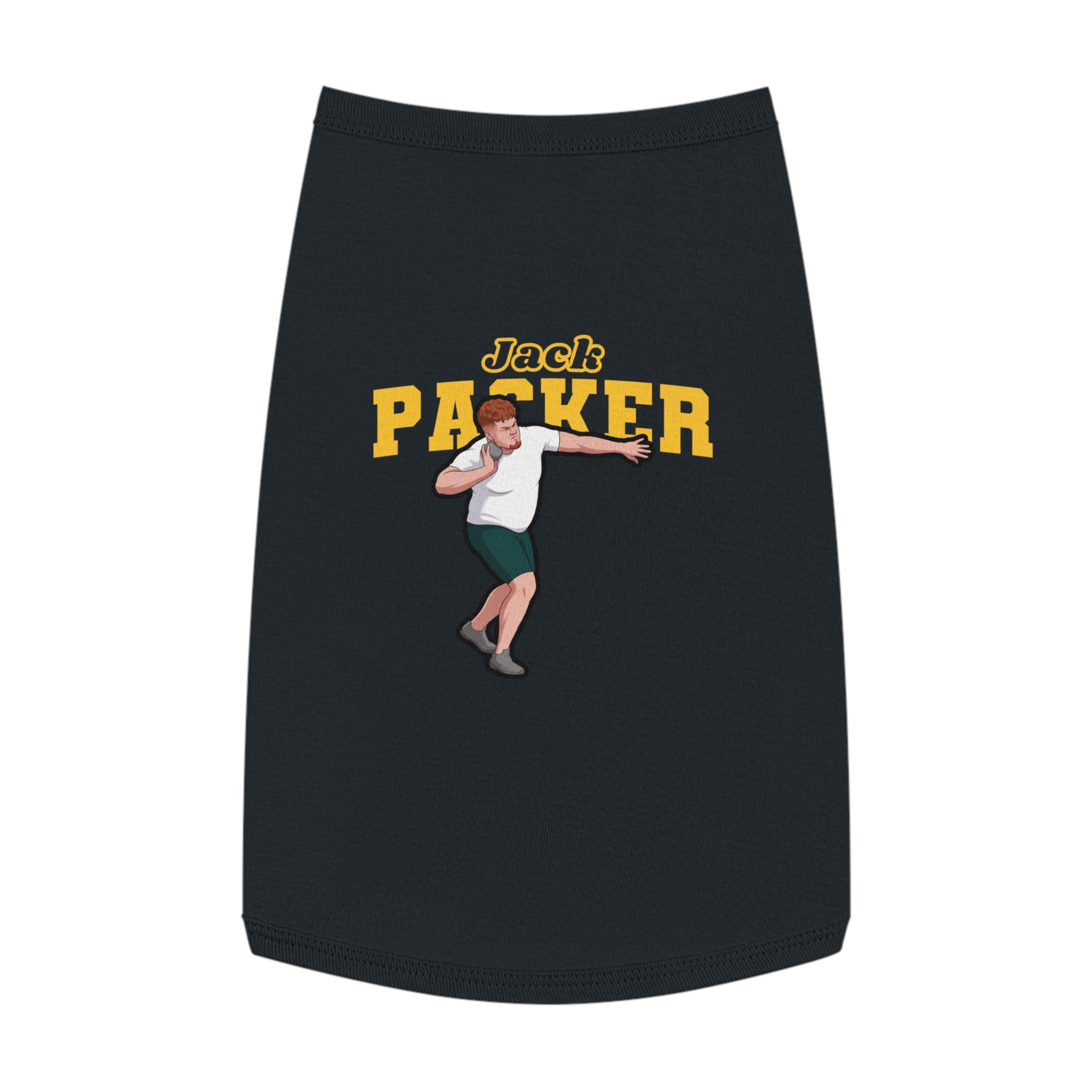 Pet Tank Top — character_name_arch in Black