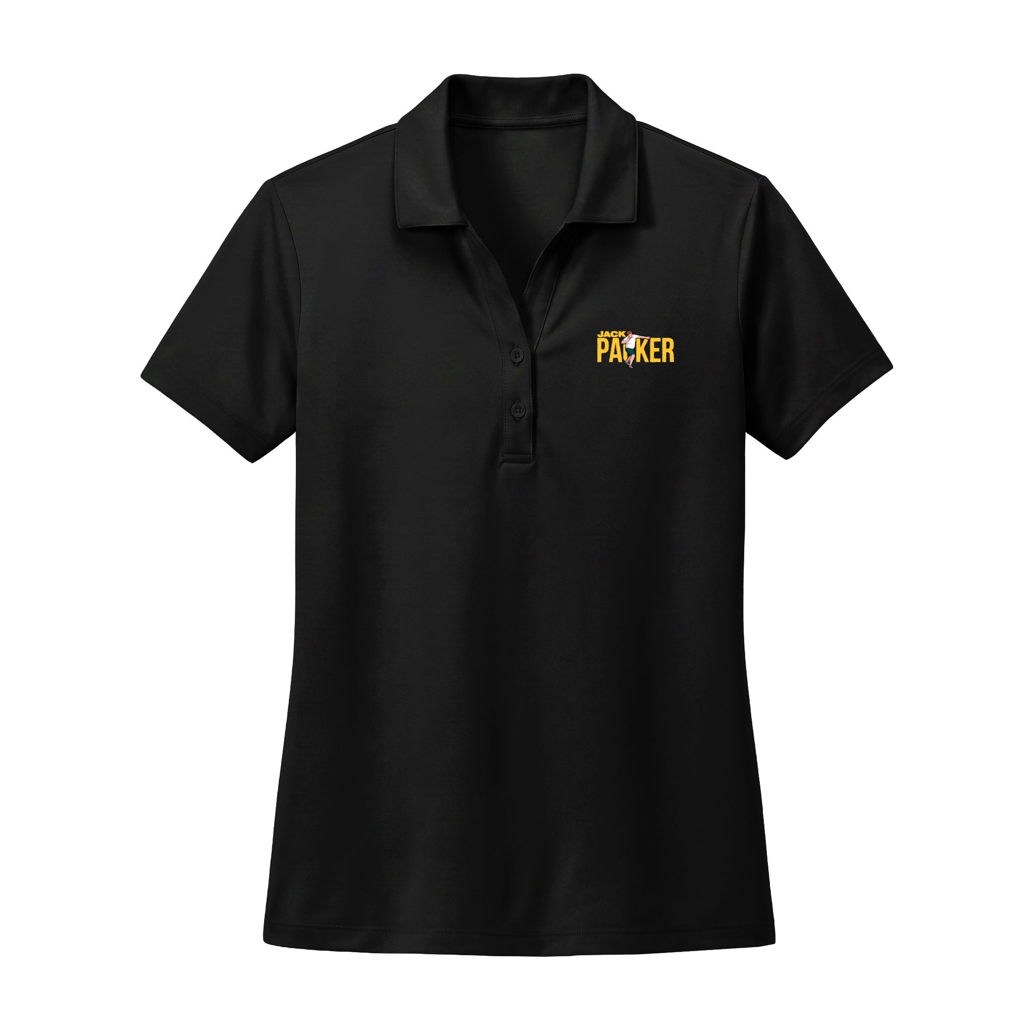 Women's Polo — character_player_name in Black