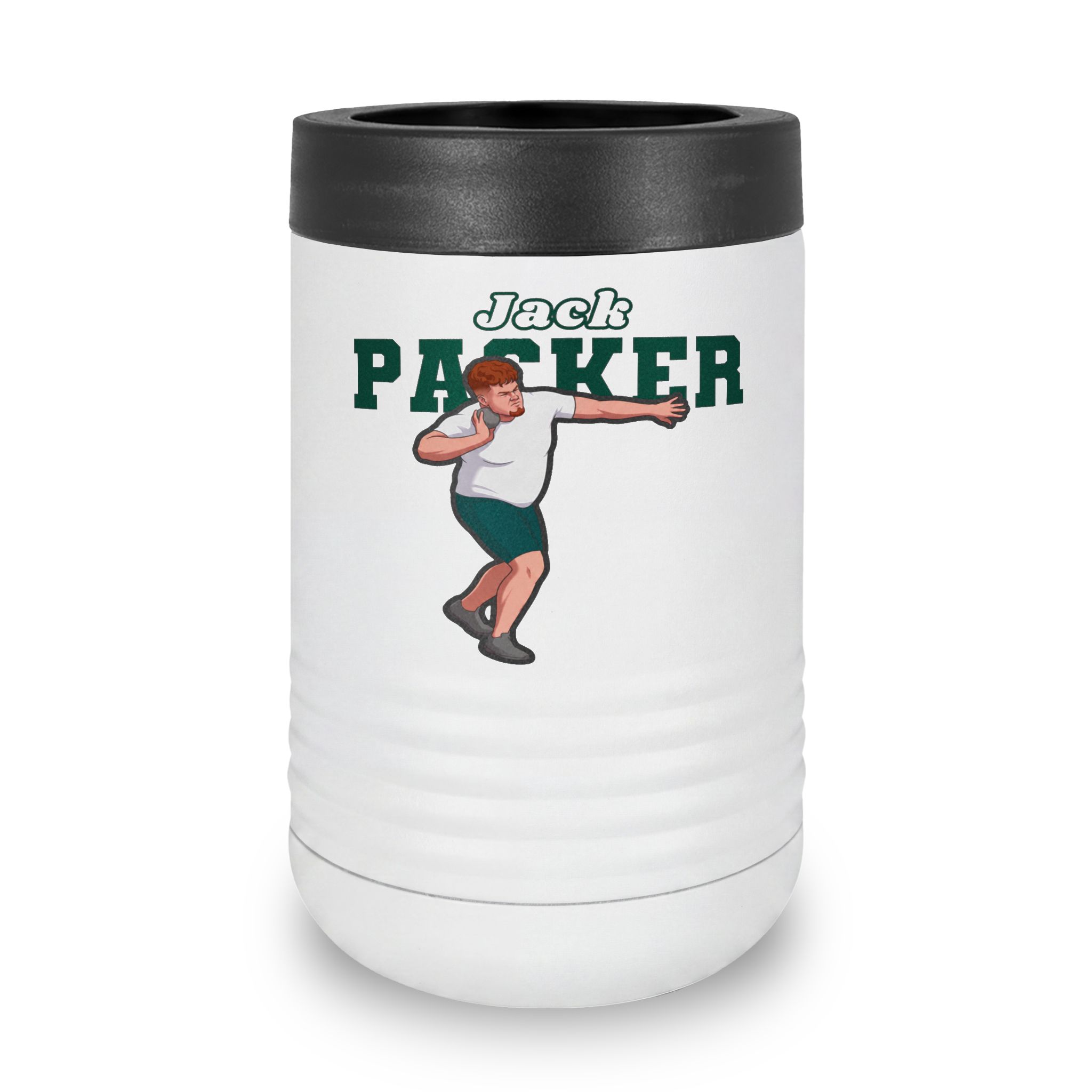 Stainless Can Cooler — character_name_arch in White