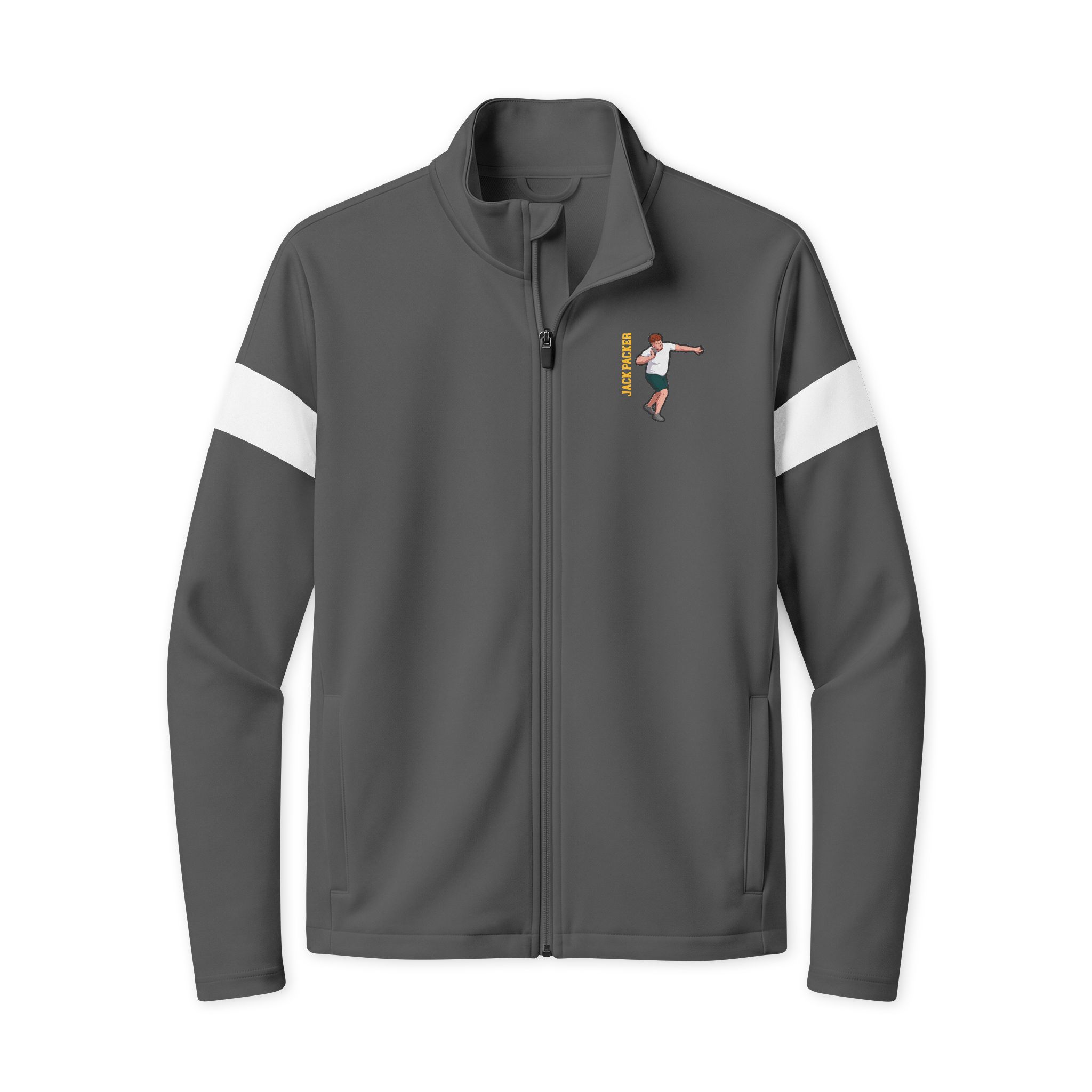 Travel Full-Zip Jacket — character_name_vertical in Iron Grey/ White