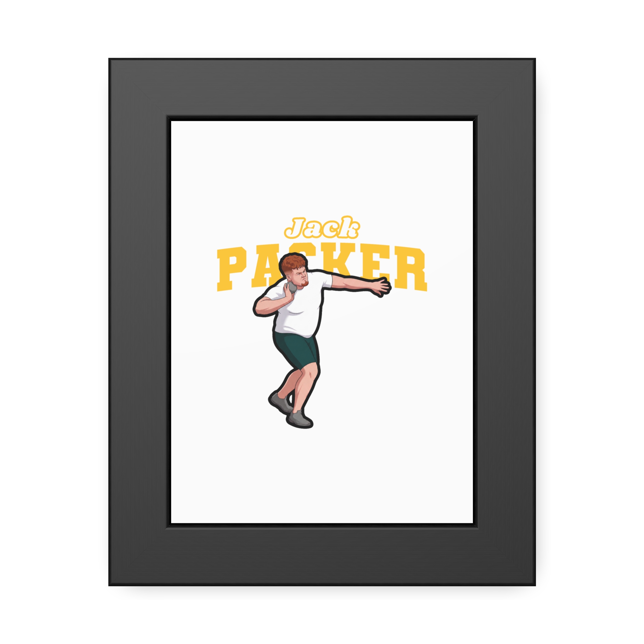 Framed Poster — character_name_arch in Black