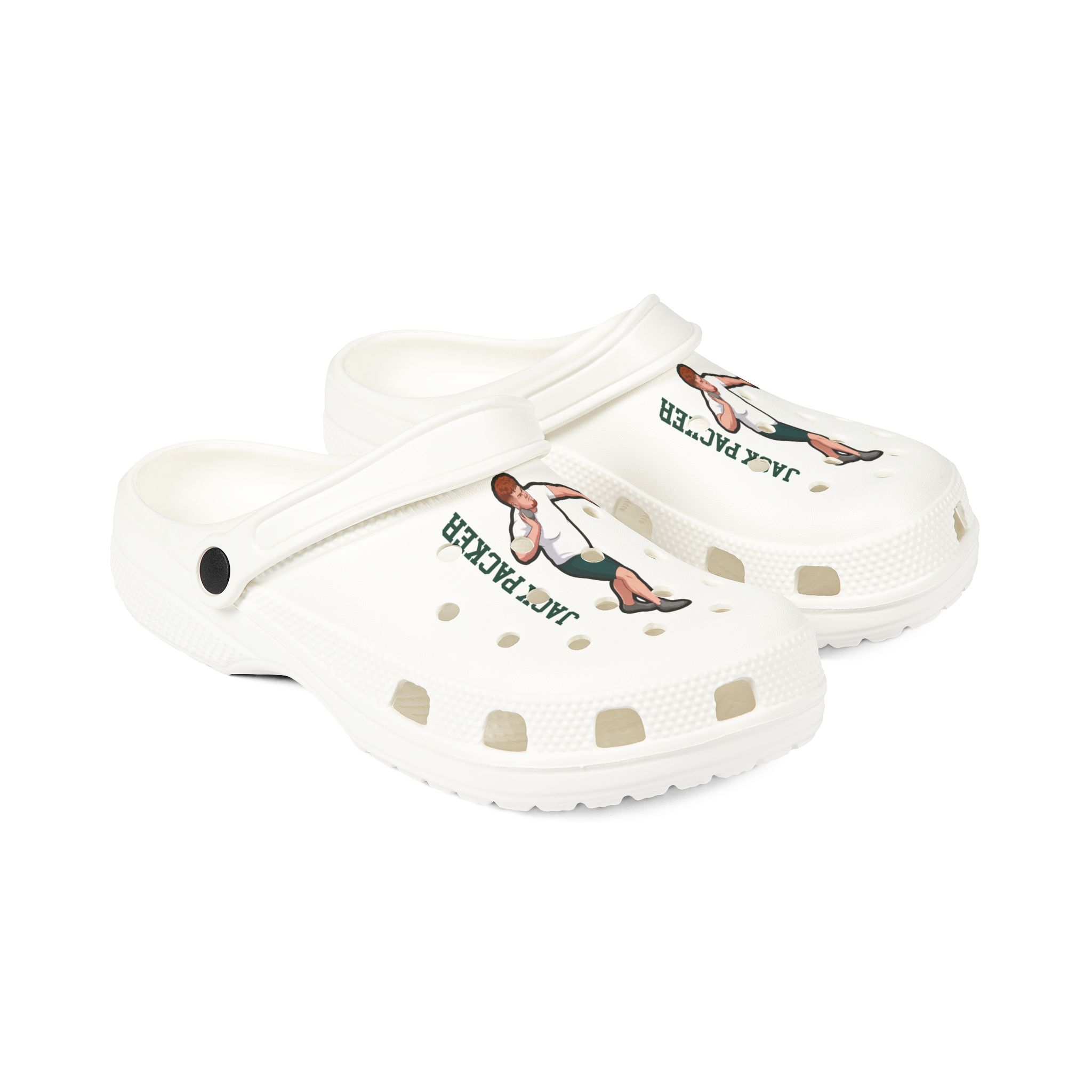 Rubber Clogs — character_name_vertical in White