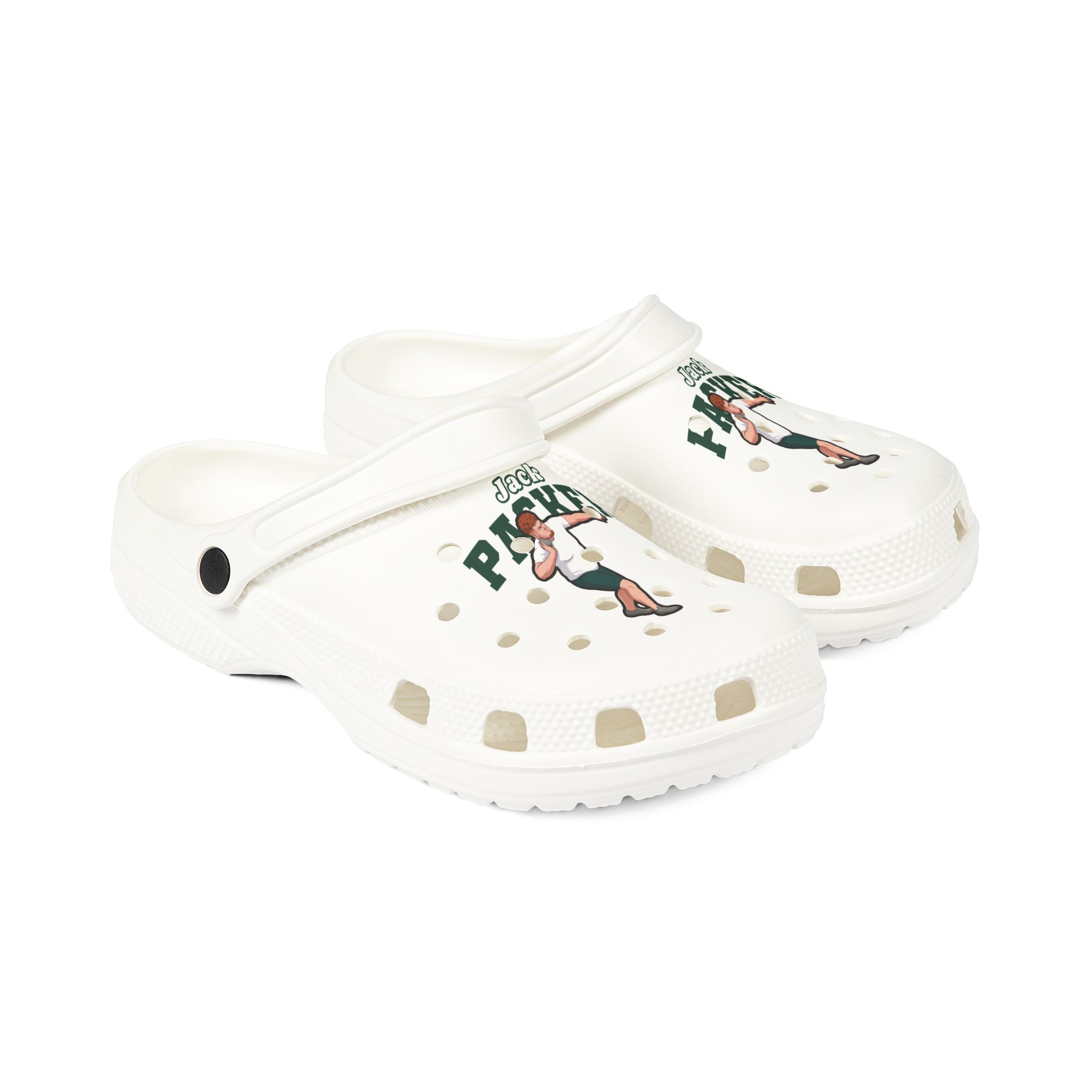 Rubber Clogs — character_name_arch in White