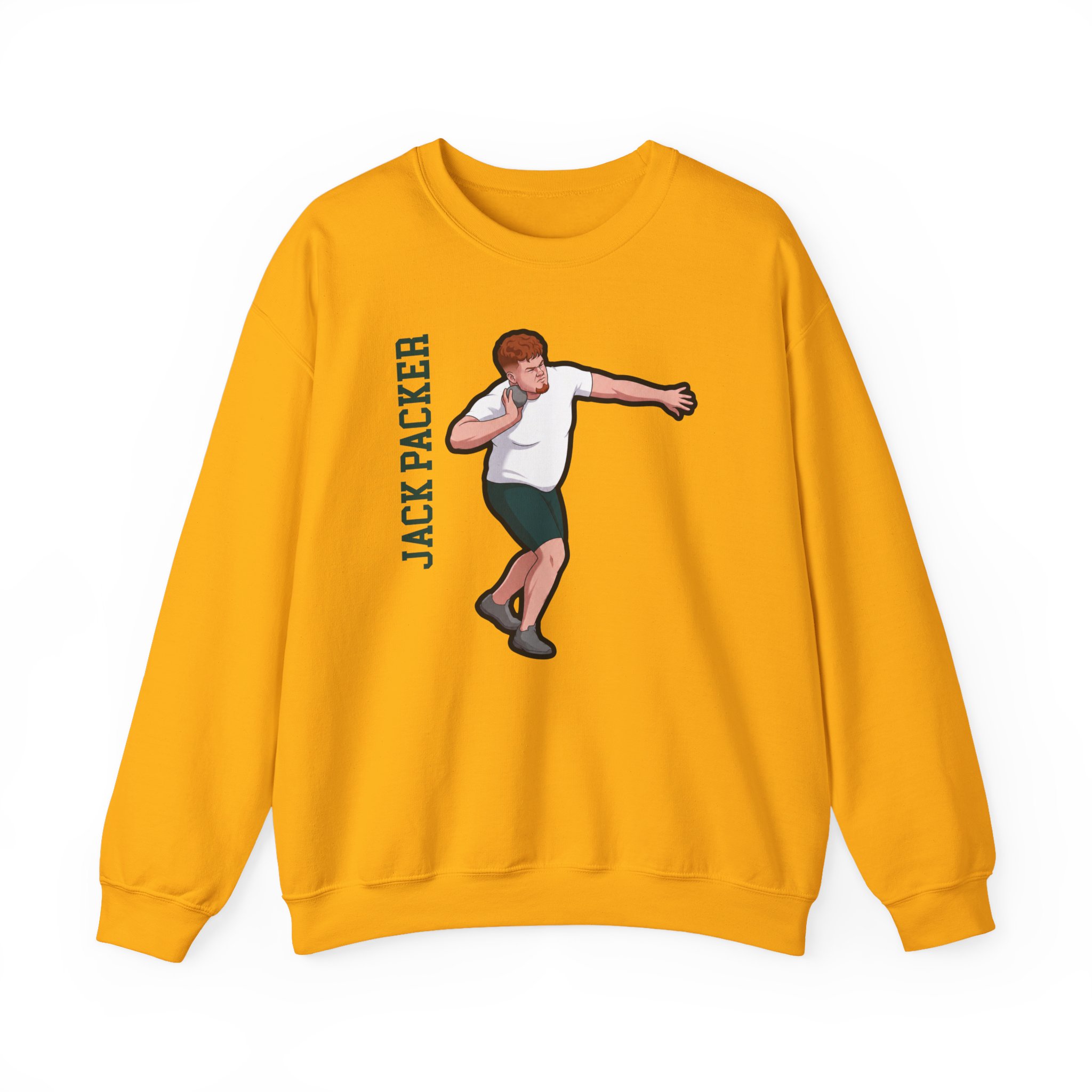 Crewneck Sweatshirt — character_name_vertical in Gold