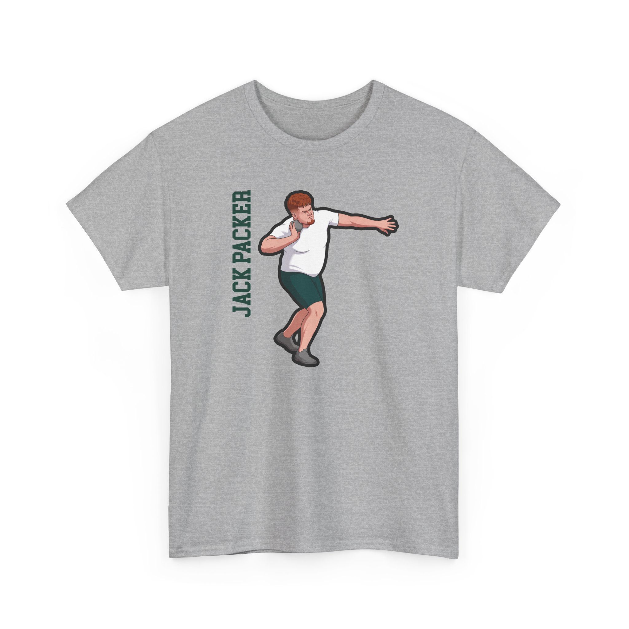 Tee — character_name_vertical in Grey