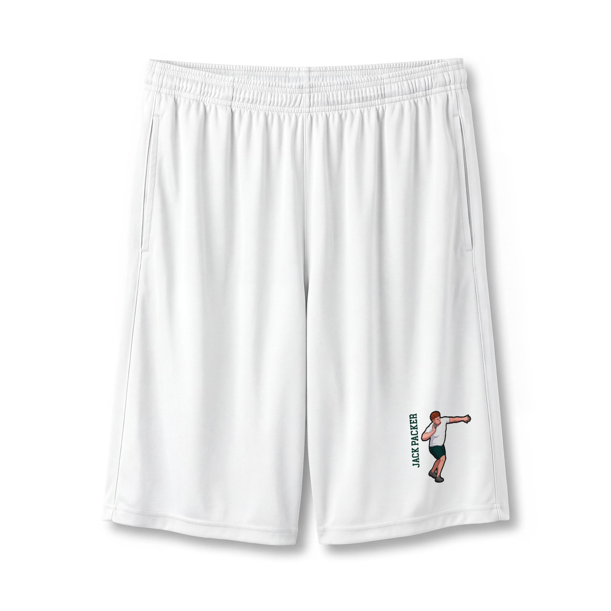 Shorts — character_name_vertical in White