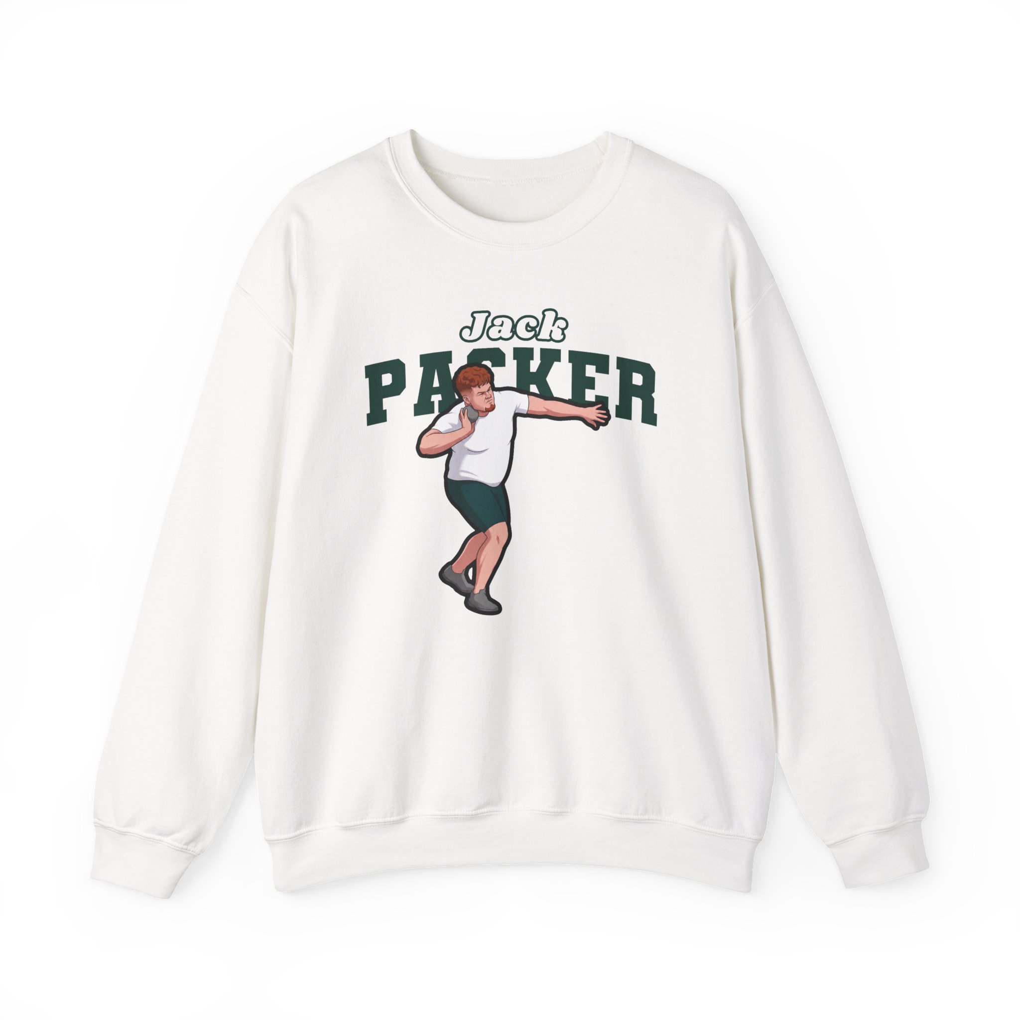 Crewneck Sweatshirt — character_name_arch in White