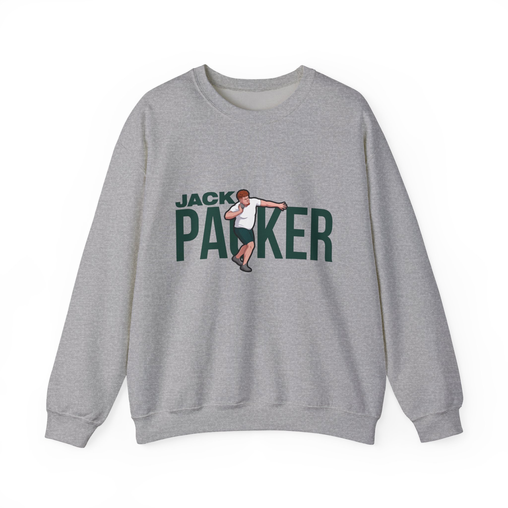 Crewneck Sweatshirt — character_player_name in Grey