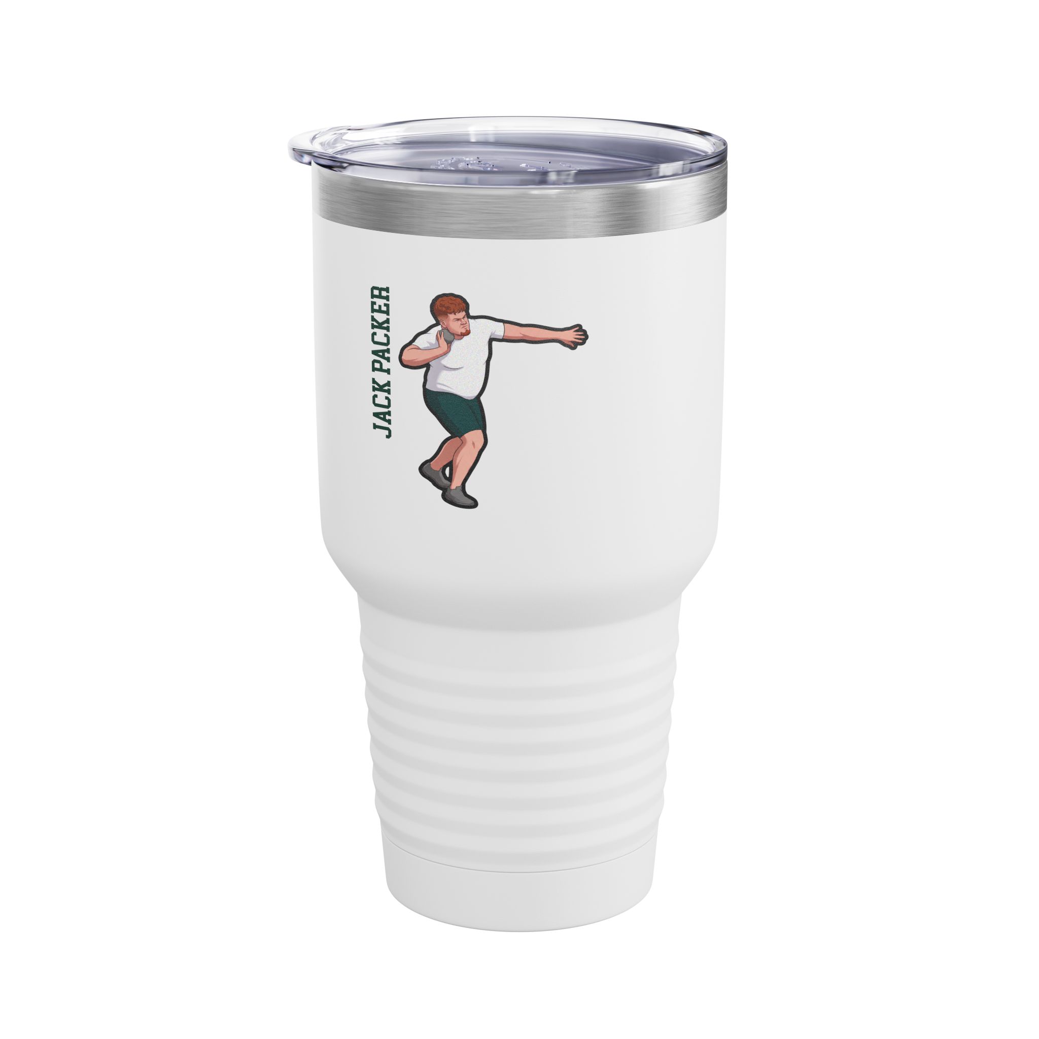 30oz Tumbler — character_name_vertical in White
