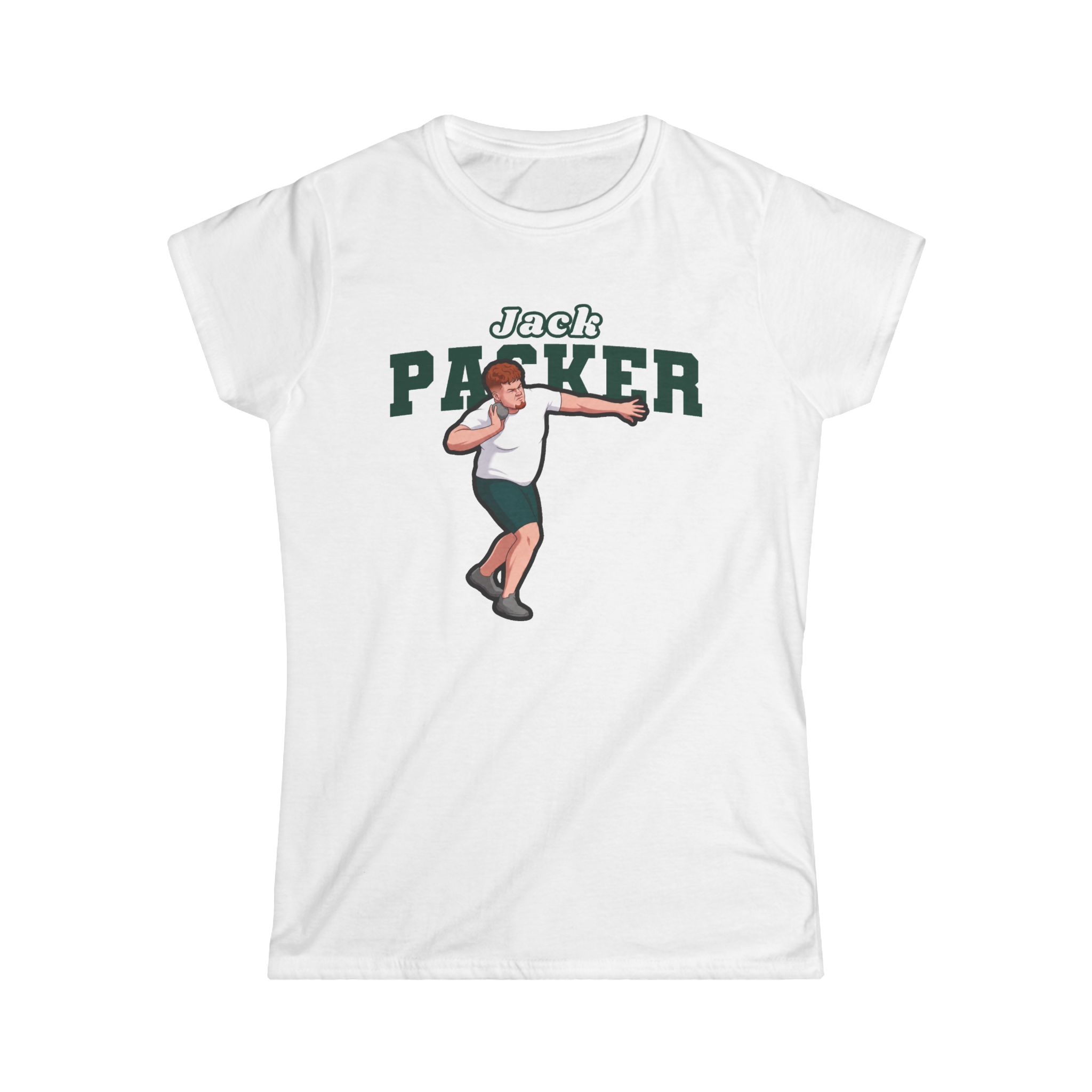 Women's Softstyle Tee — character_name_arch in White