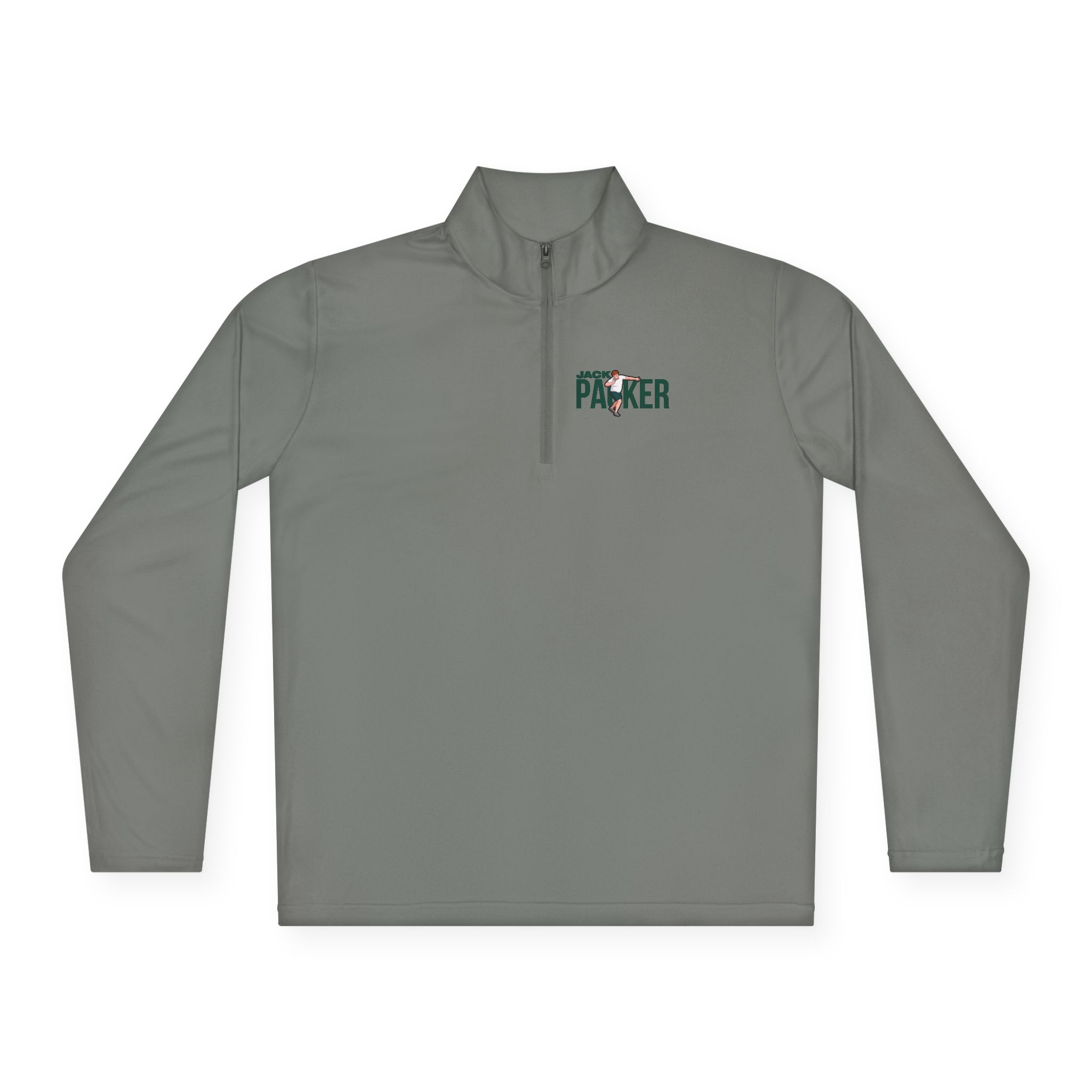 Q-Zip Pullover — character_player_name in Grey