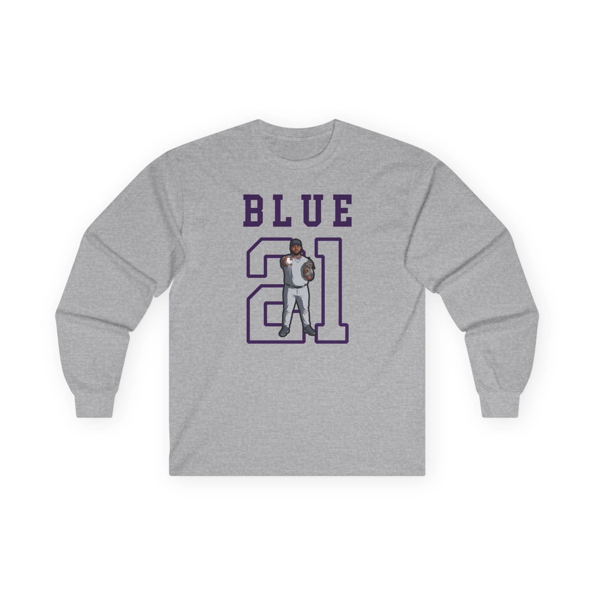 Long Sleeve Tee — character_shirsey in Grey