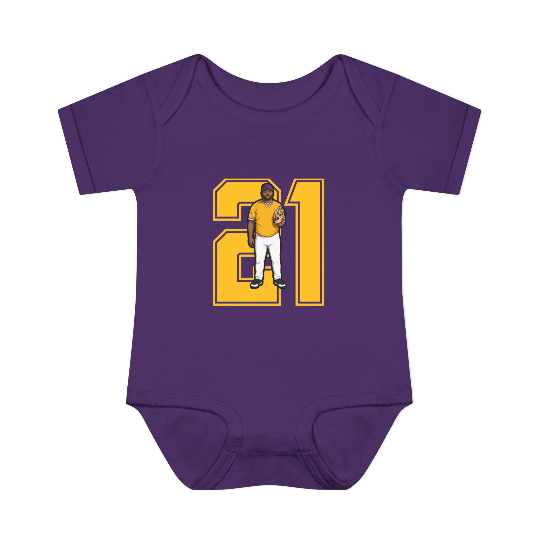 Baby Onesie — character_number in Purple