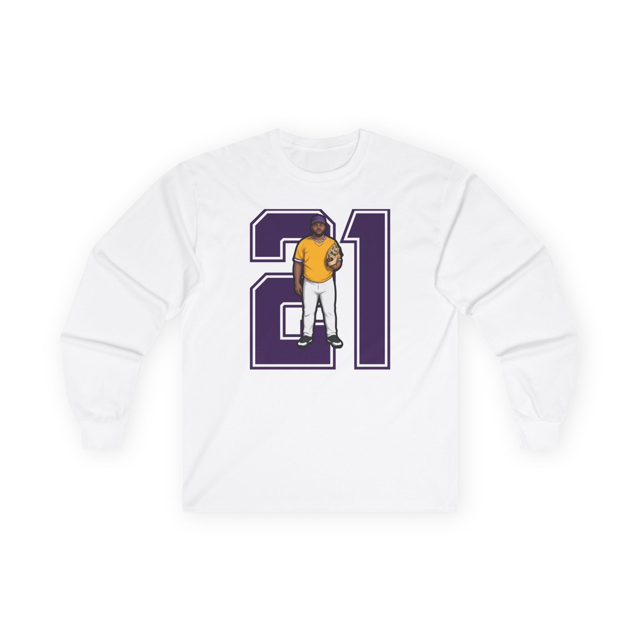 Long Sleeve Tee — character_number in White