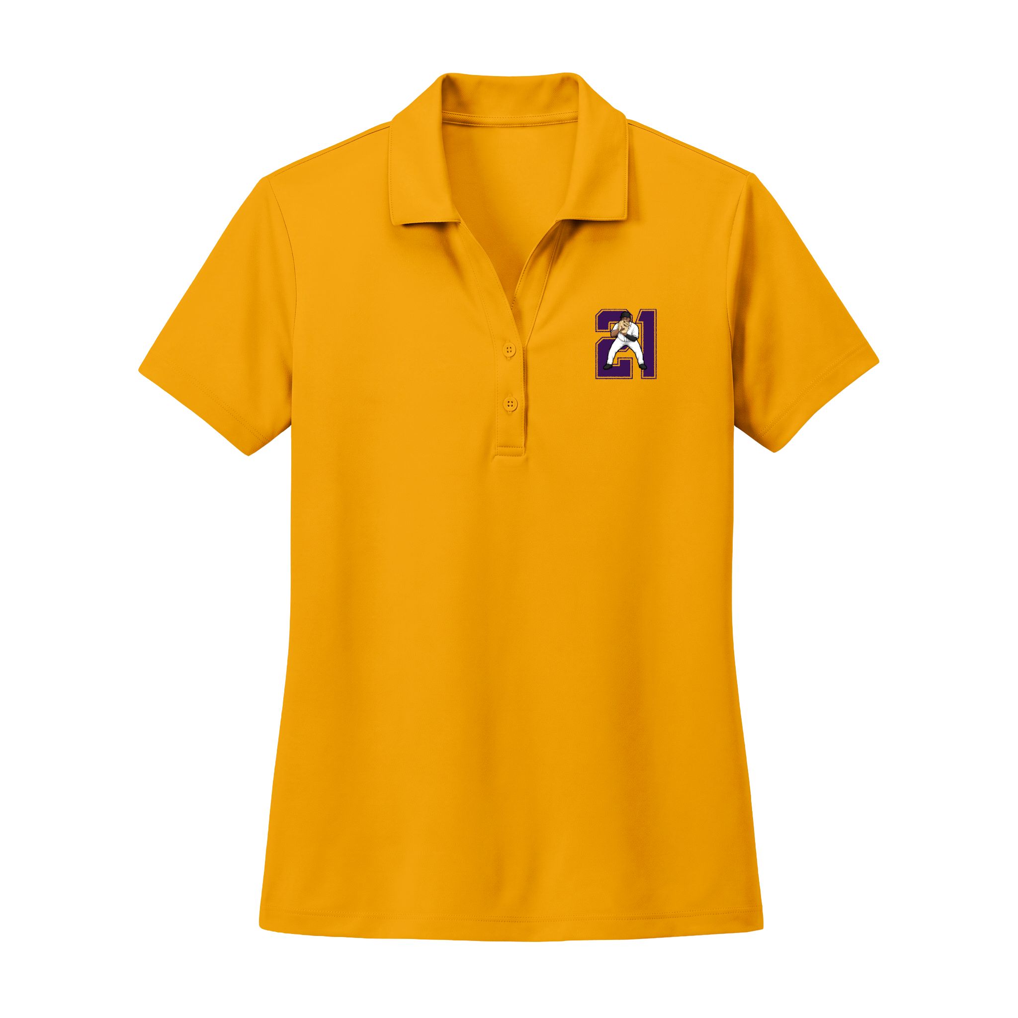 Women's Polo — character_number in Gold