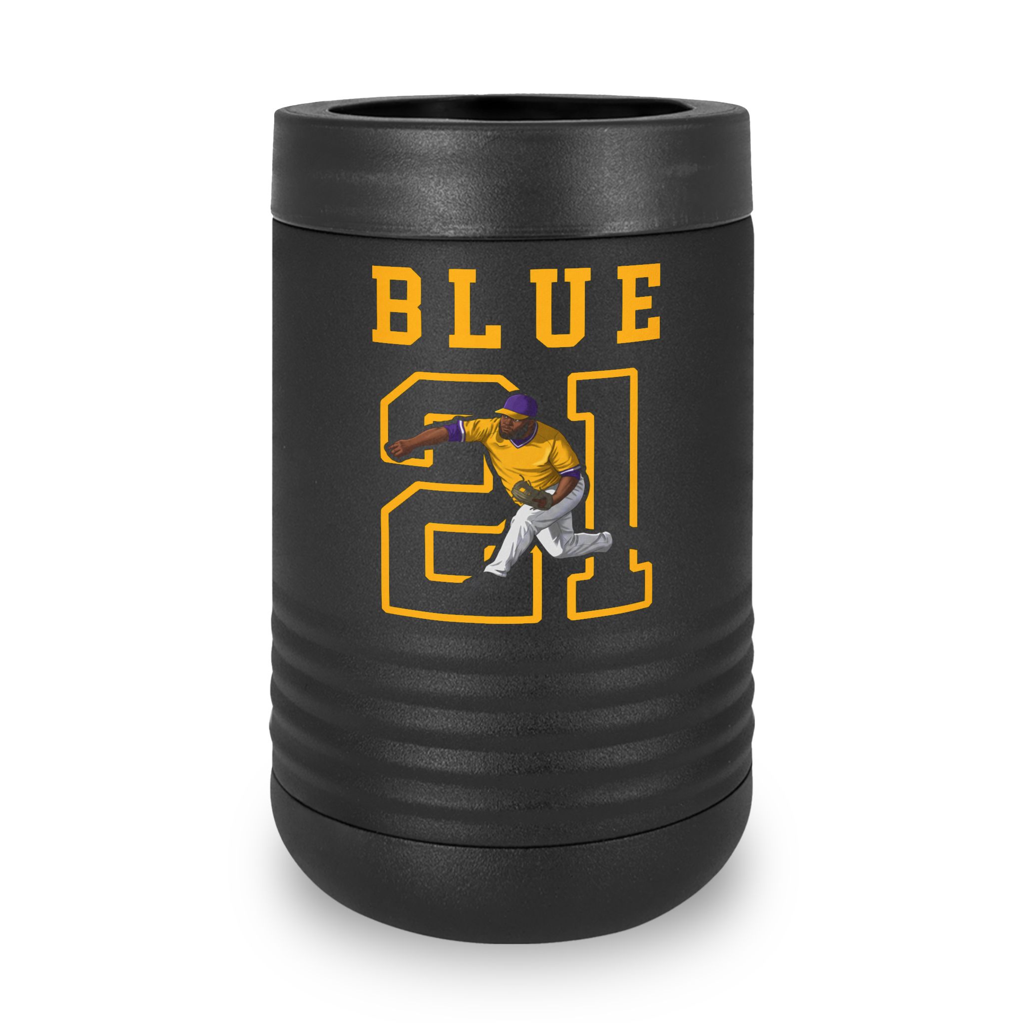 Stainless Can Cooler — character_shirsey in Black