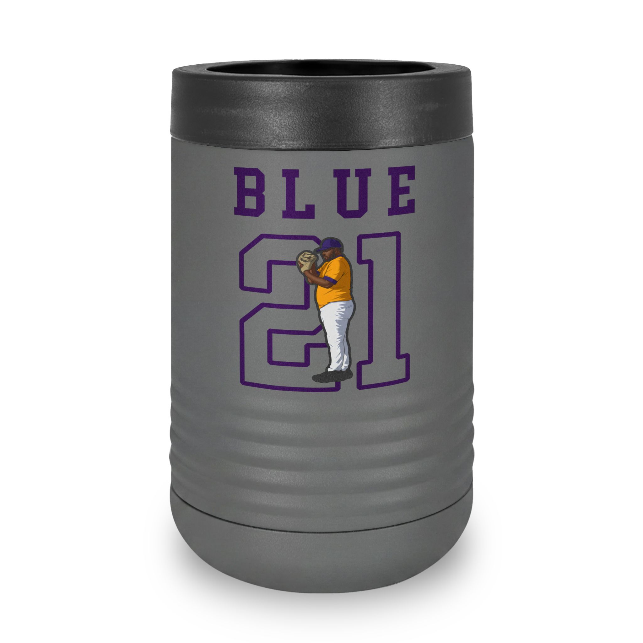 Stainless Can Cooler — character_shirsey in Grey