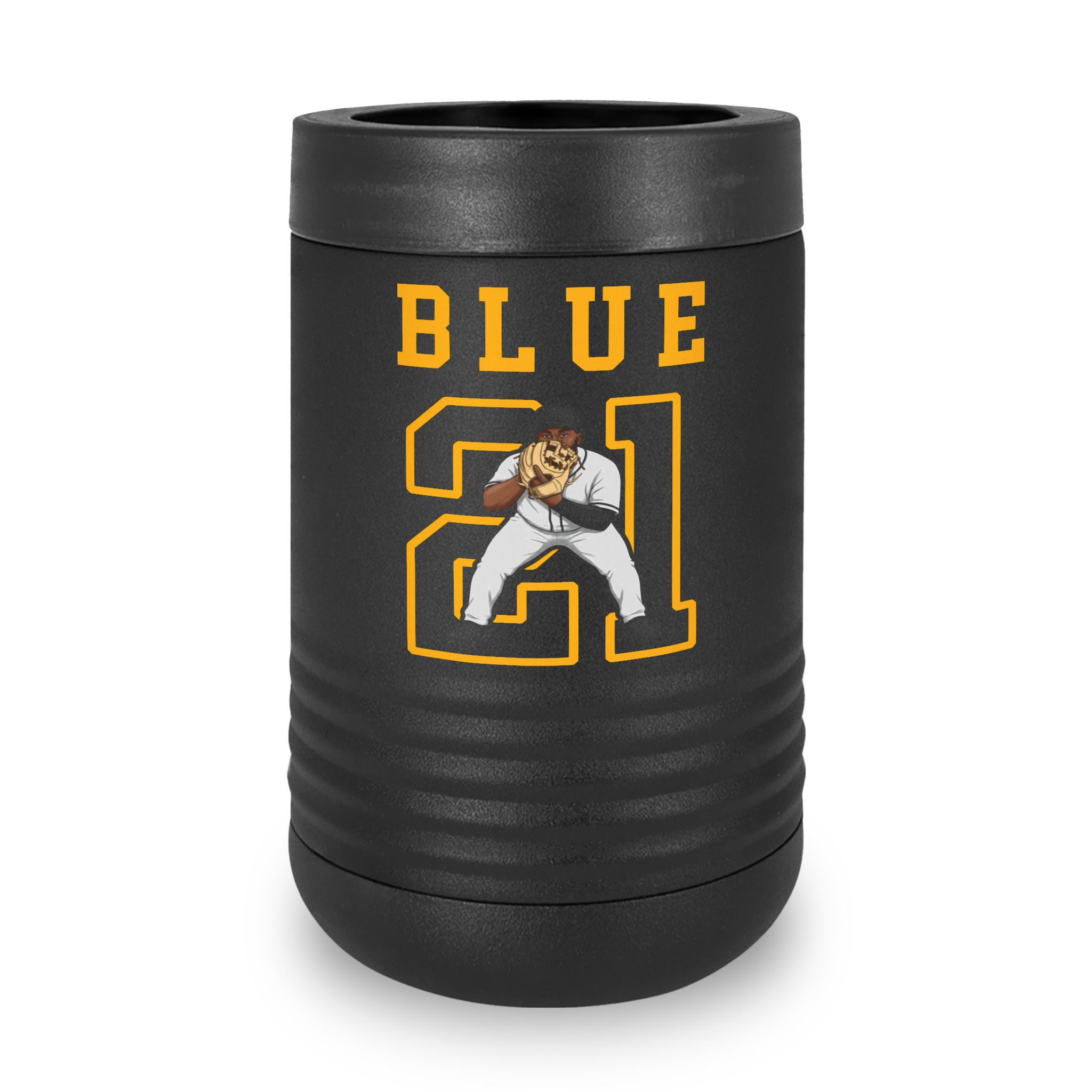 Stainless Can Cooler — character_shirsey in Black