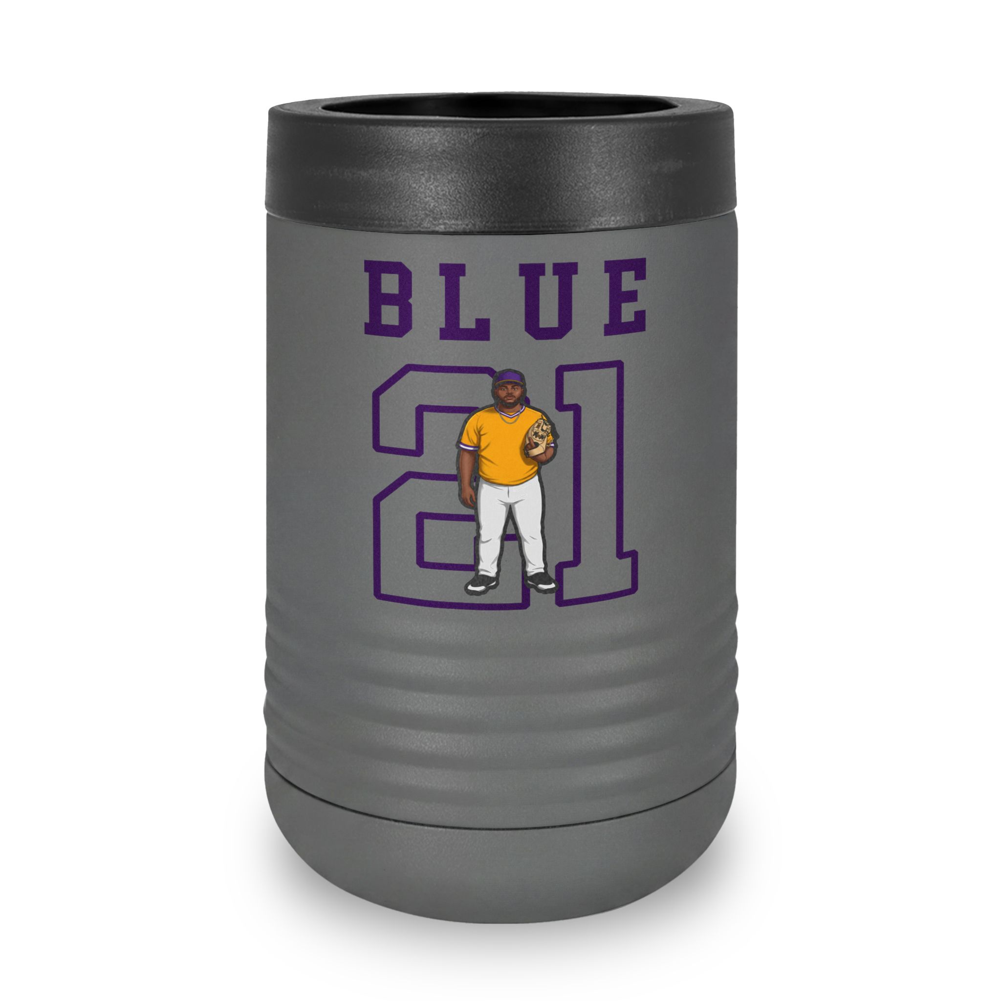Stainless Can Cooler — character_shirsey in Grey