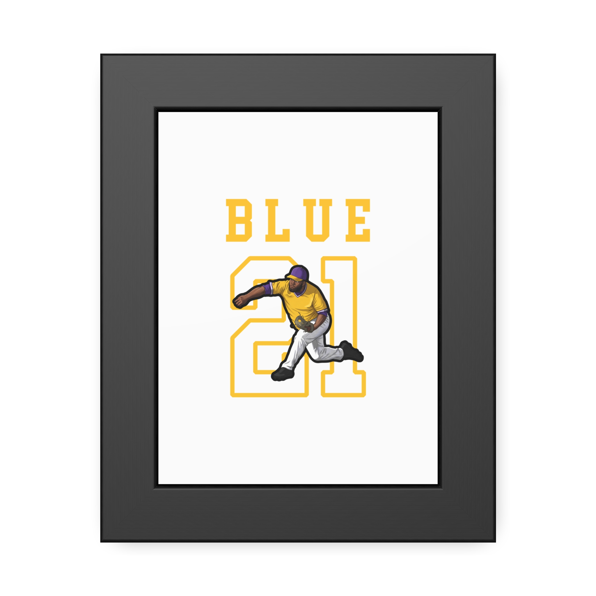 Framed Poster — character_shirsey in Black