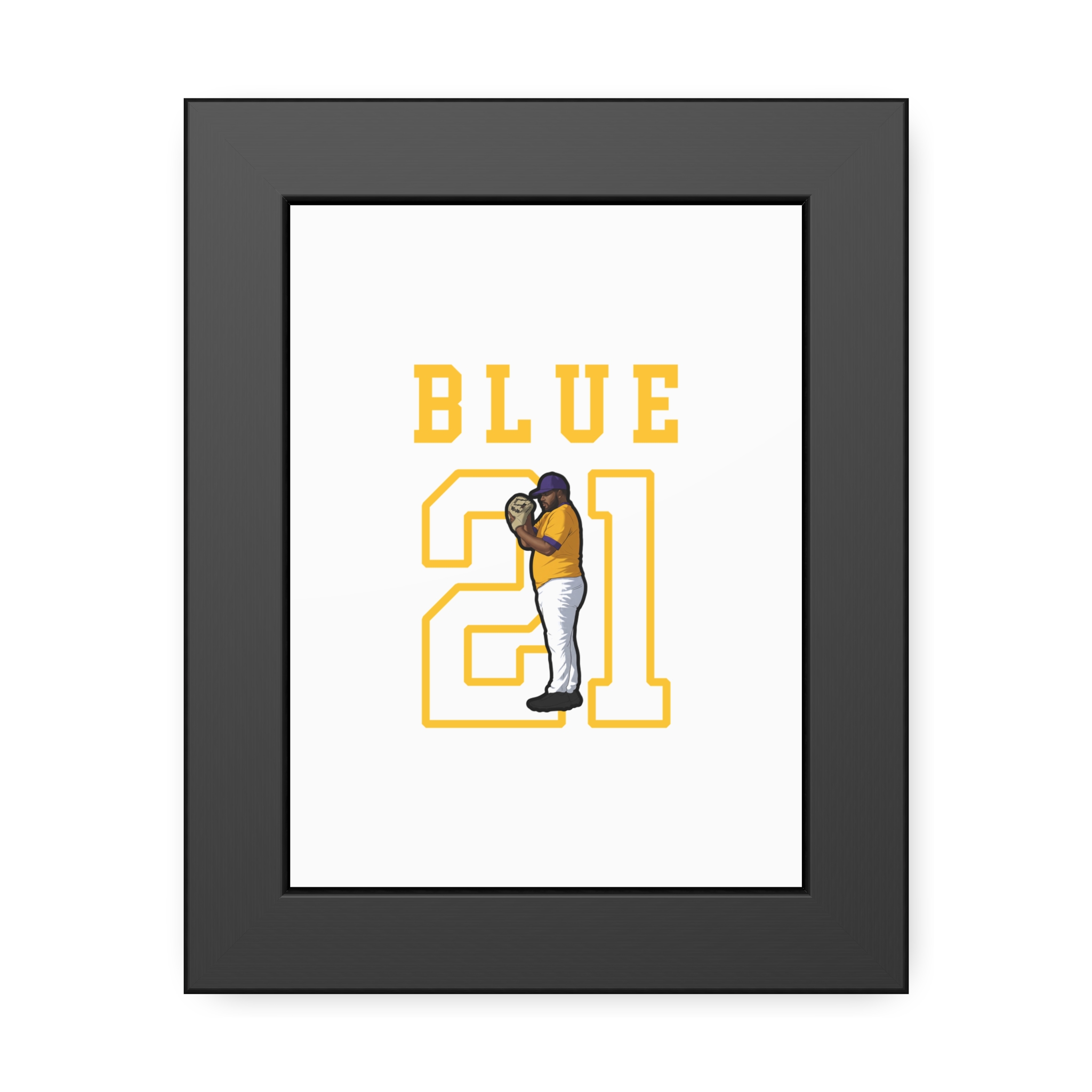 Framed Poster — character_shirsey in Black