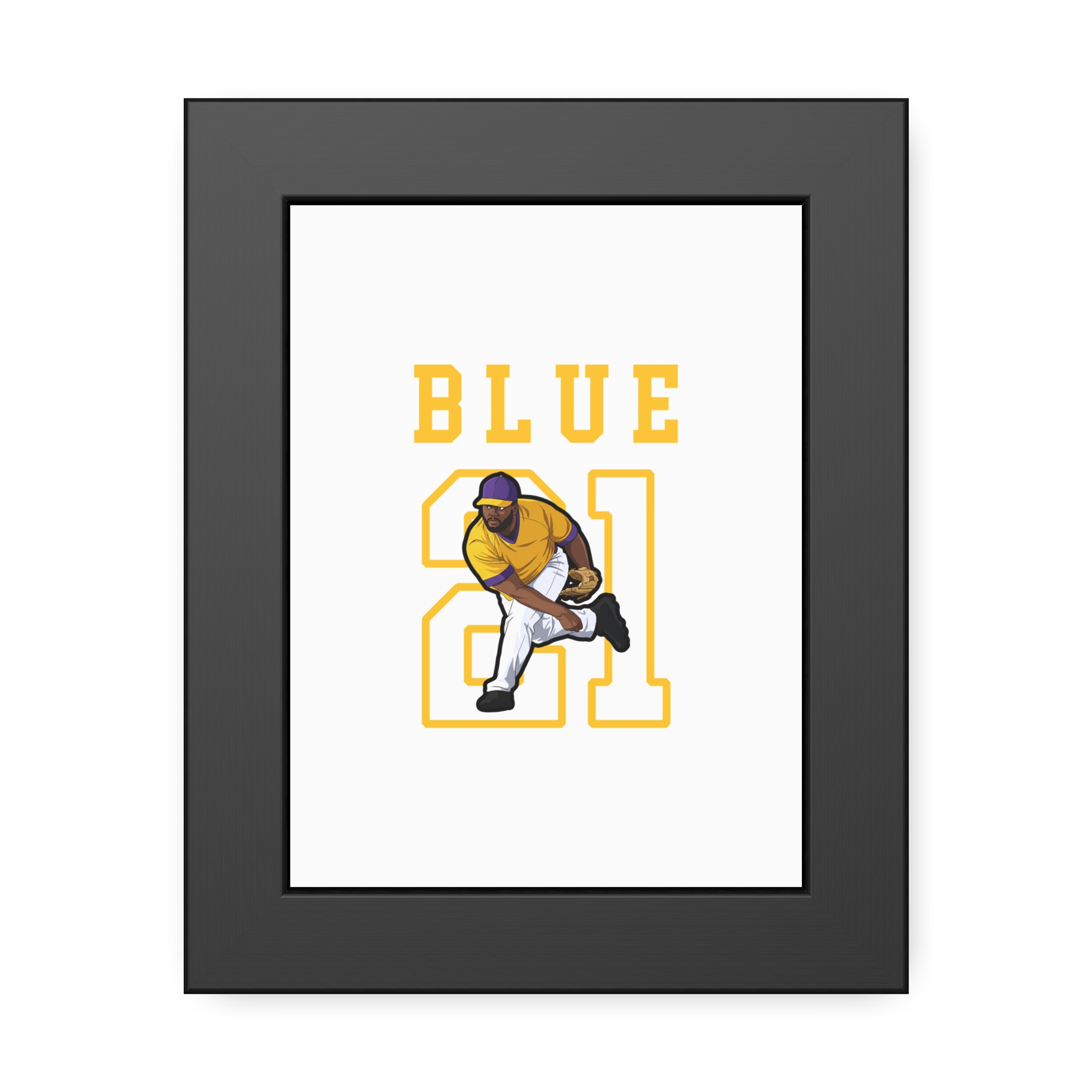 Framed Poster — character_shirsey in Black