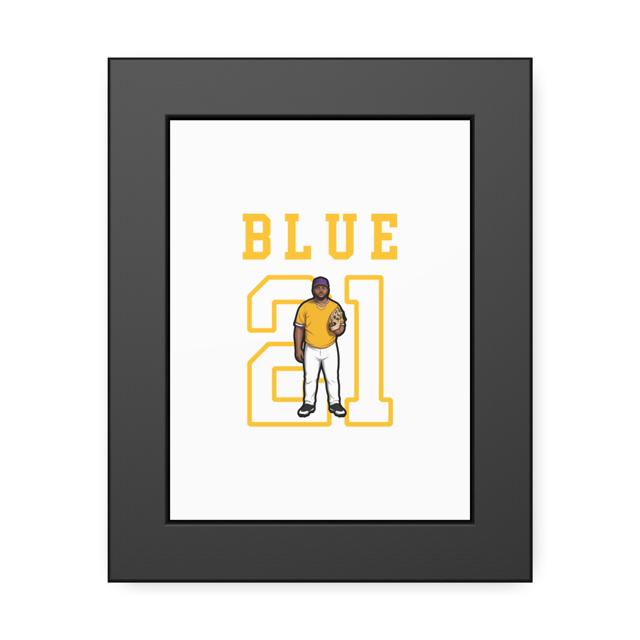 Framed Poster — character_shirsey in Black