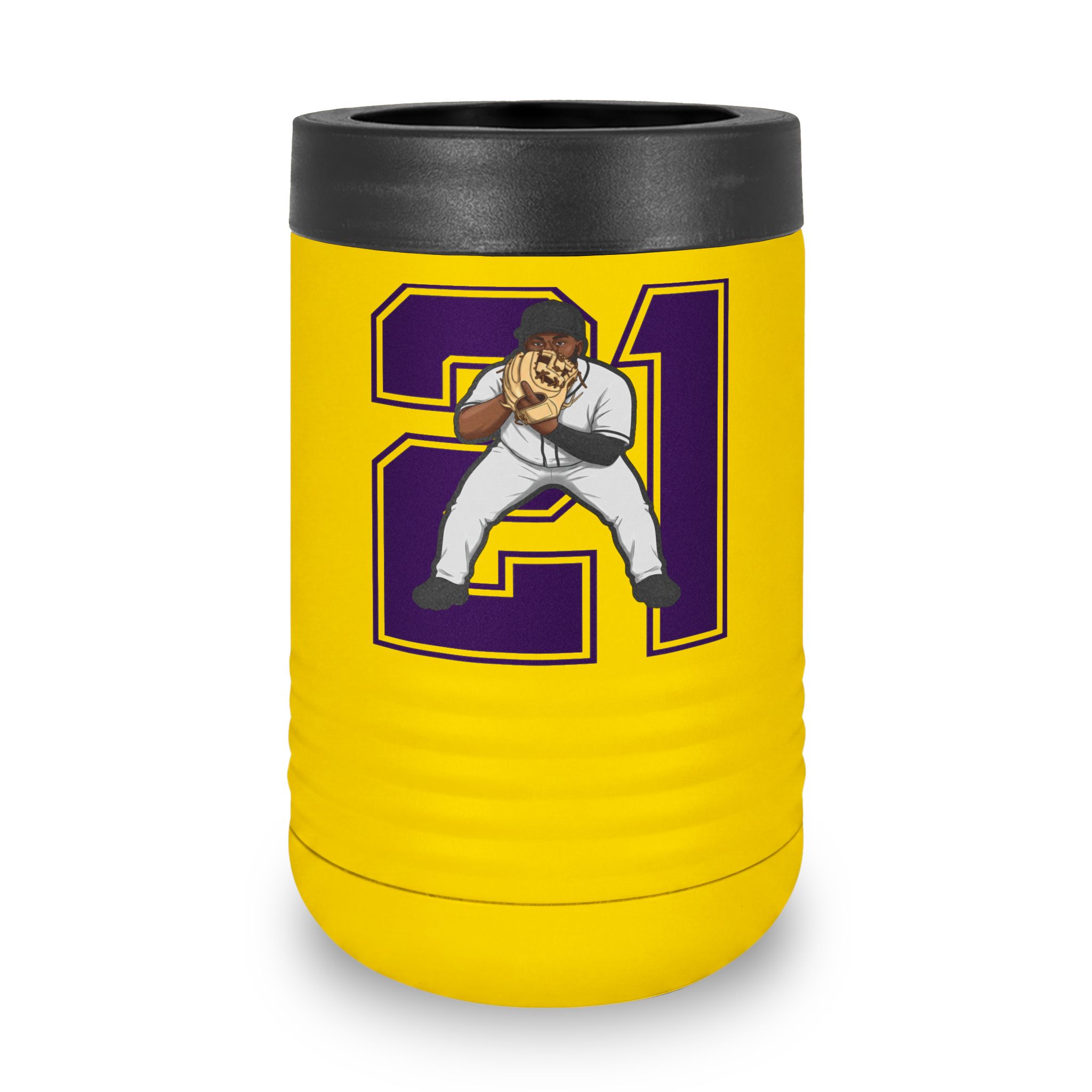 Stainless Can Cooler — character_number in Yellow