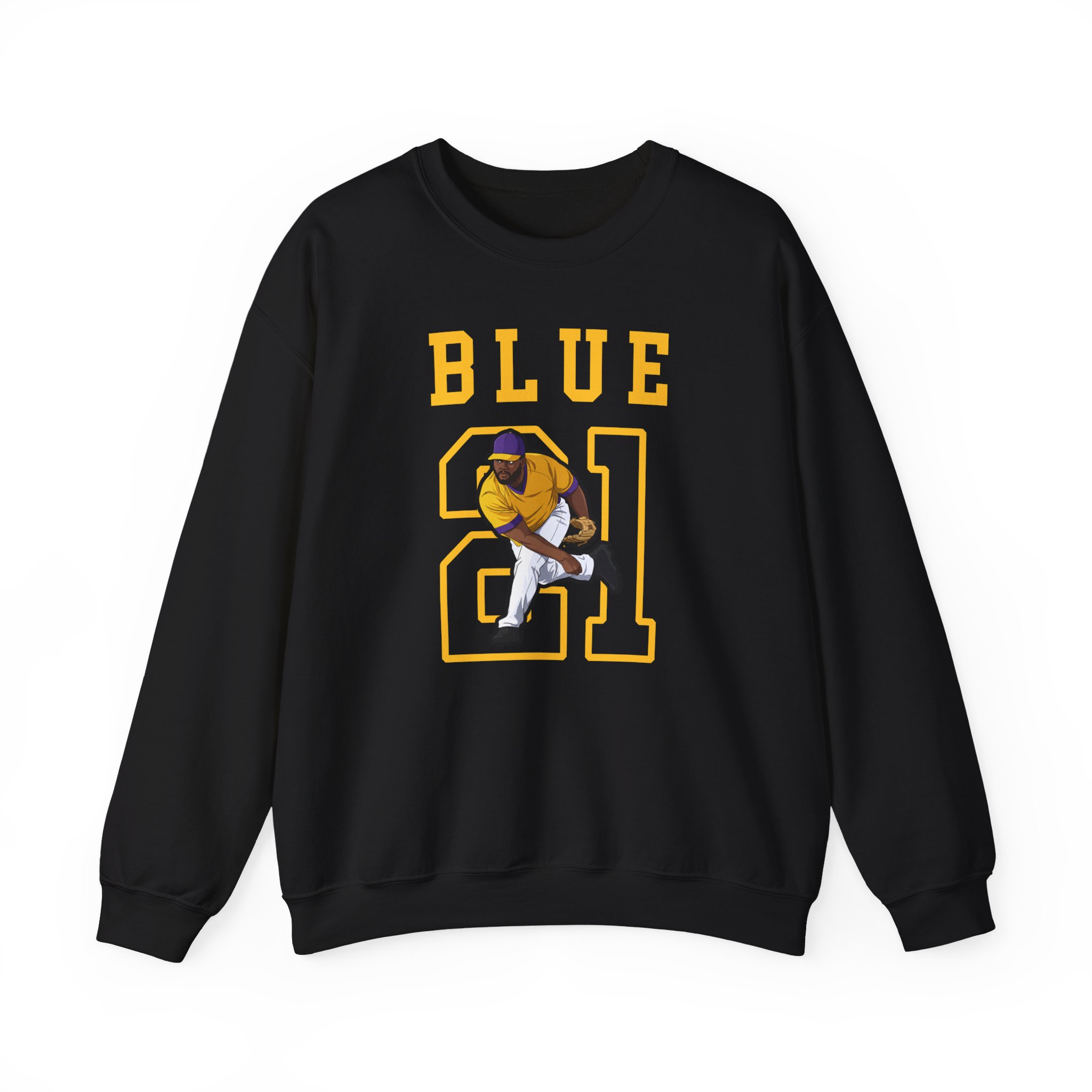 Crewneck Sweatshirt — character_shirsey in Black