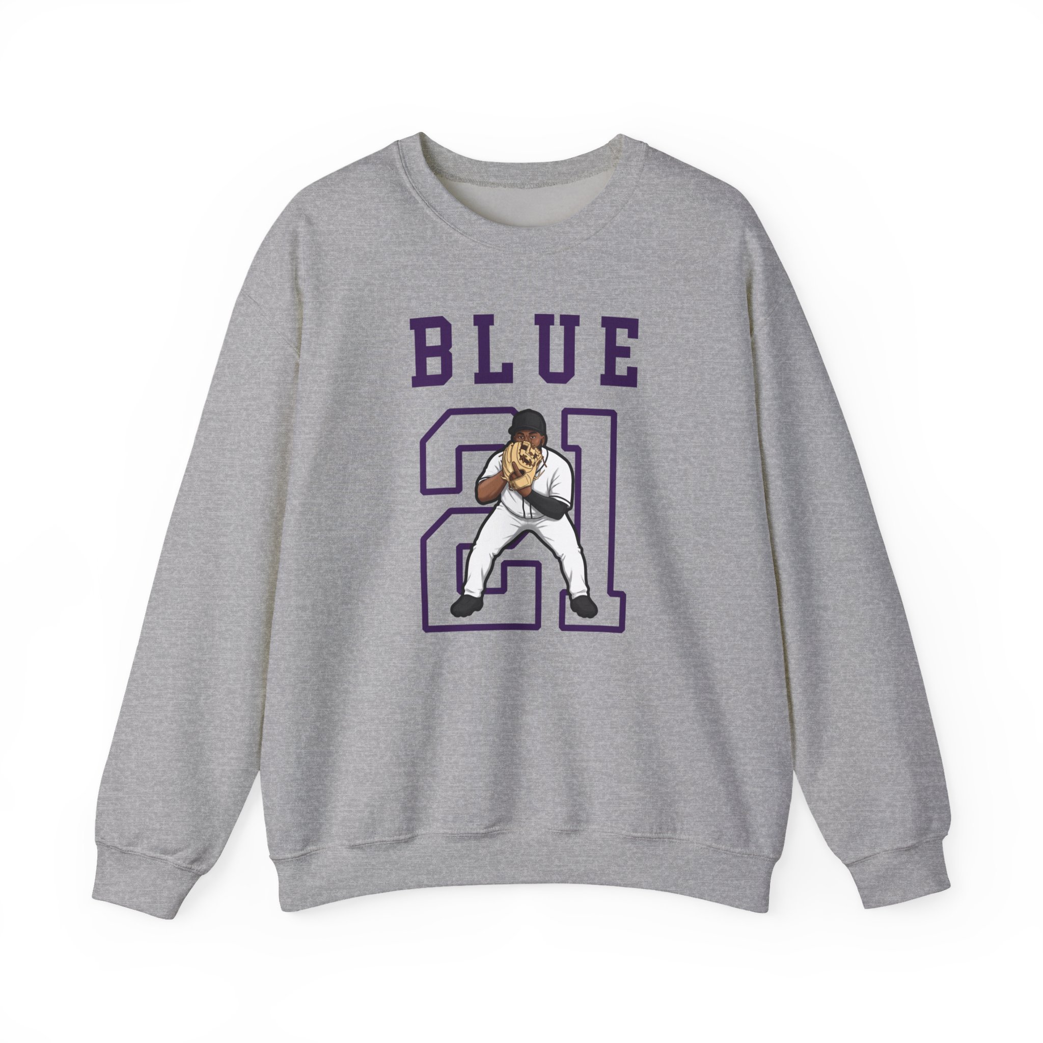 Crewneck Sweatshirt — character_shirsey in Grey