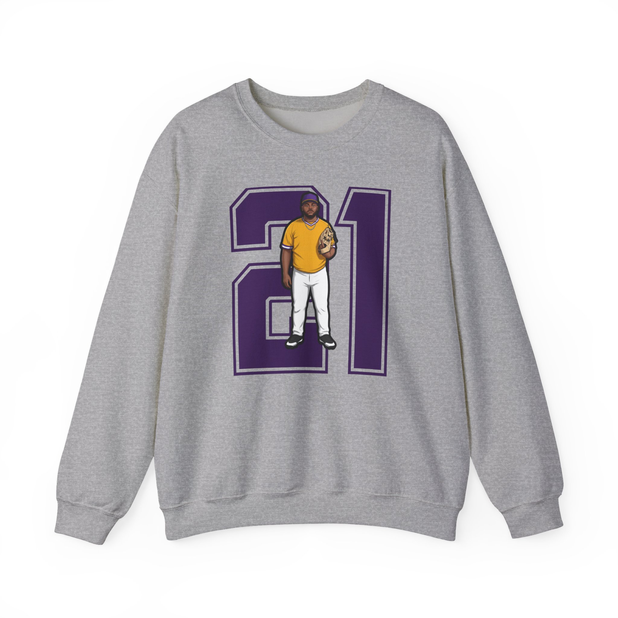 Crewneck Sweatshirt — character_number in Grey