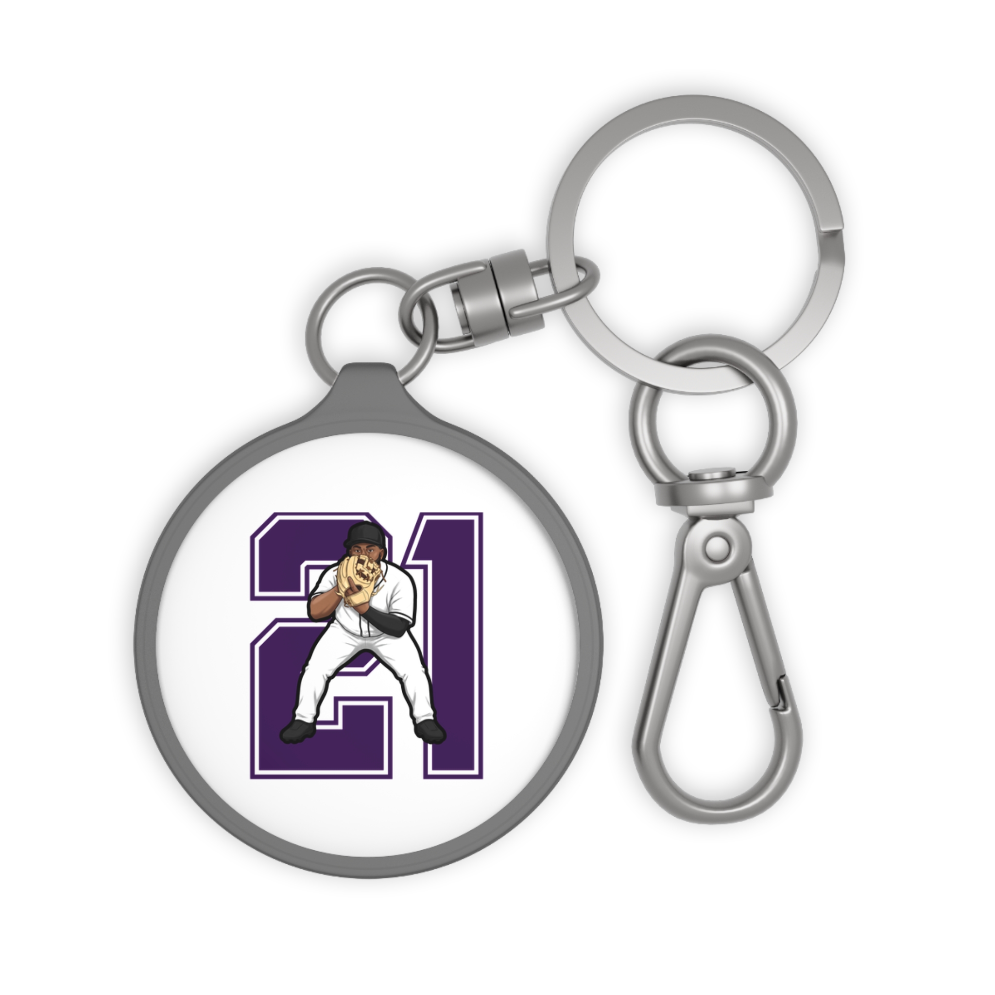 Keychain — character_number in Grey