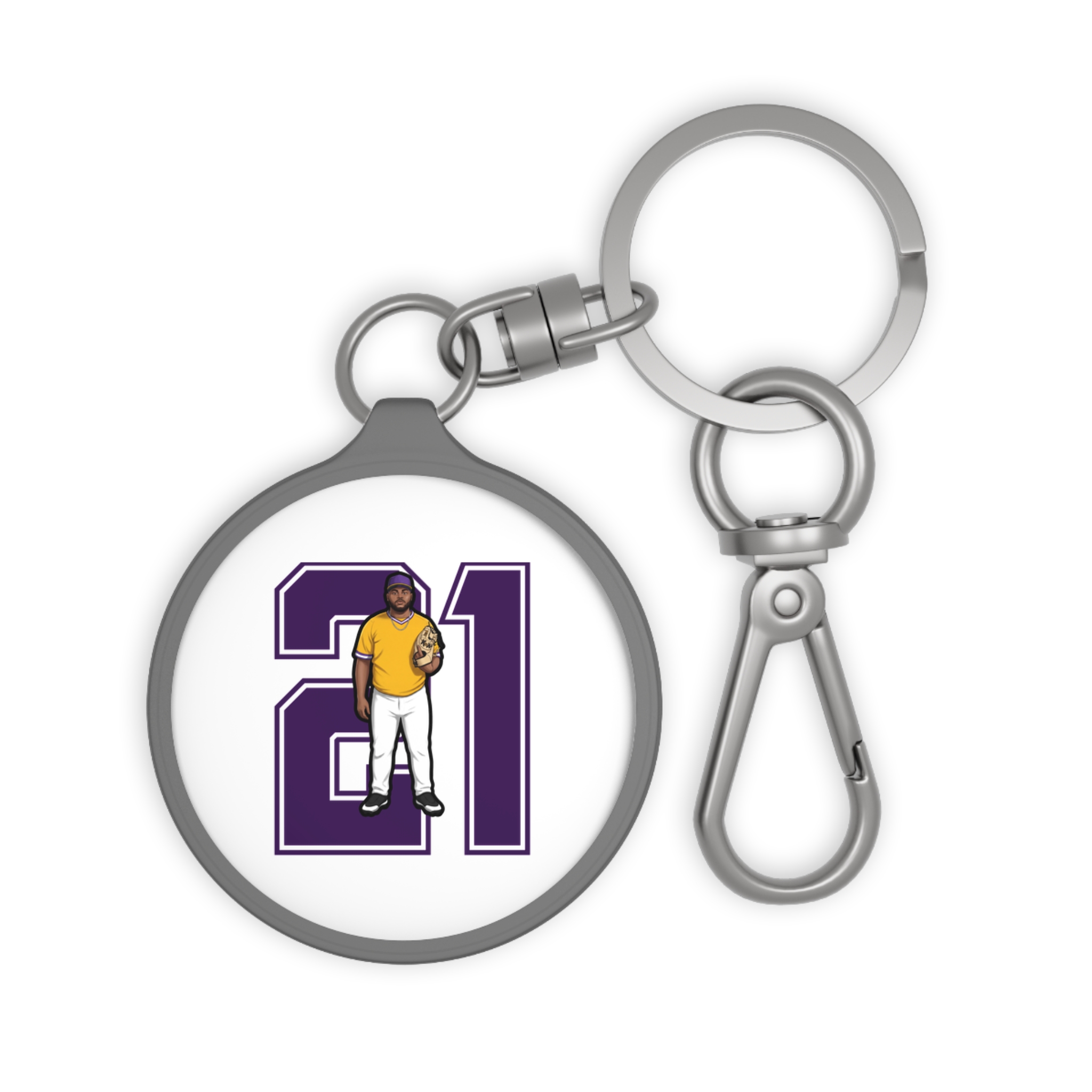 Keychain — character_number in Grey