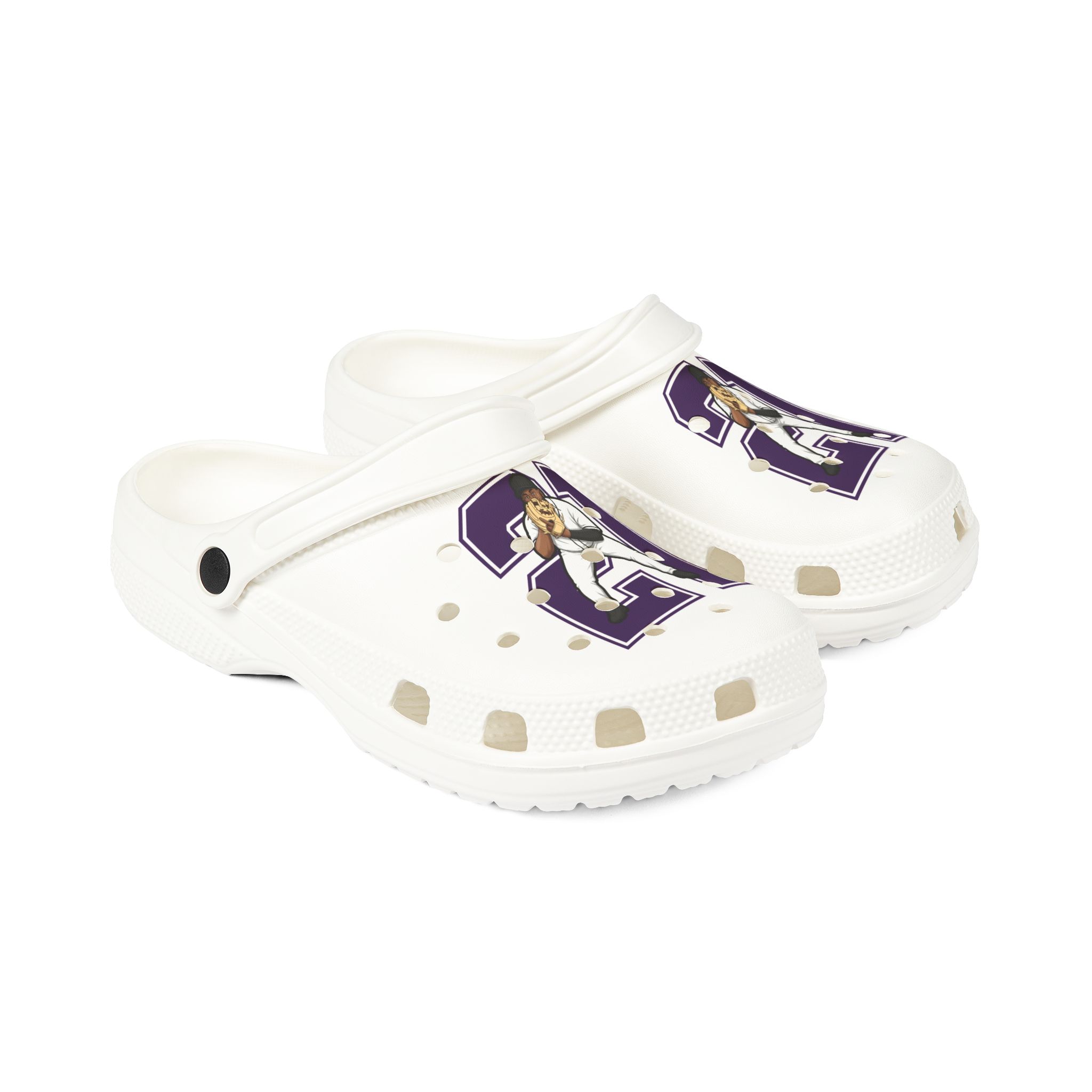 Rubber Clogs — character_number in White