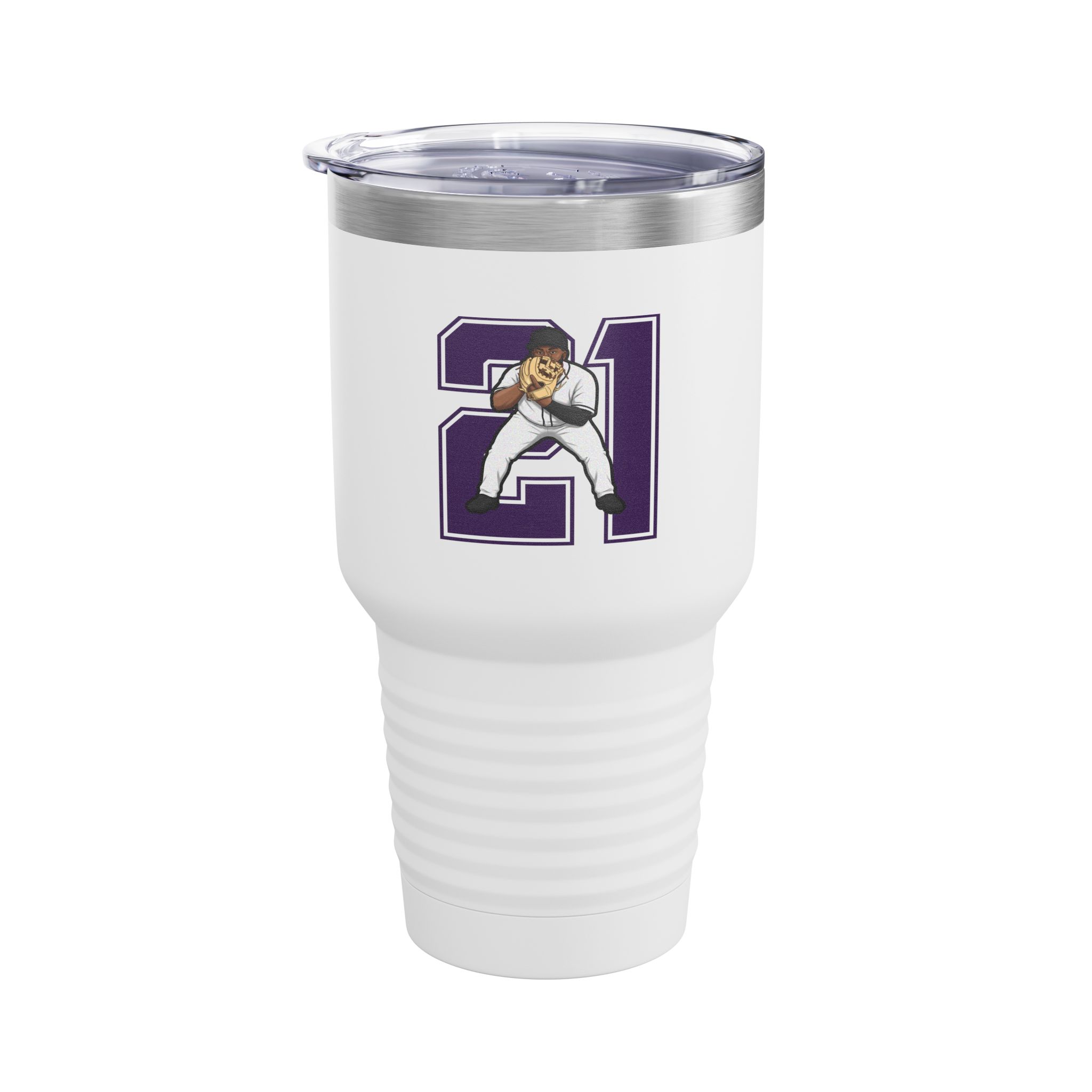 30oz Tumbler — character_number in White