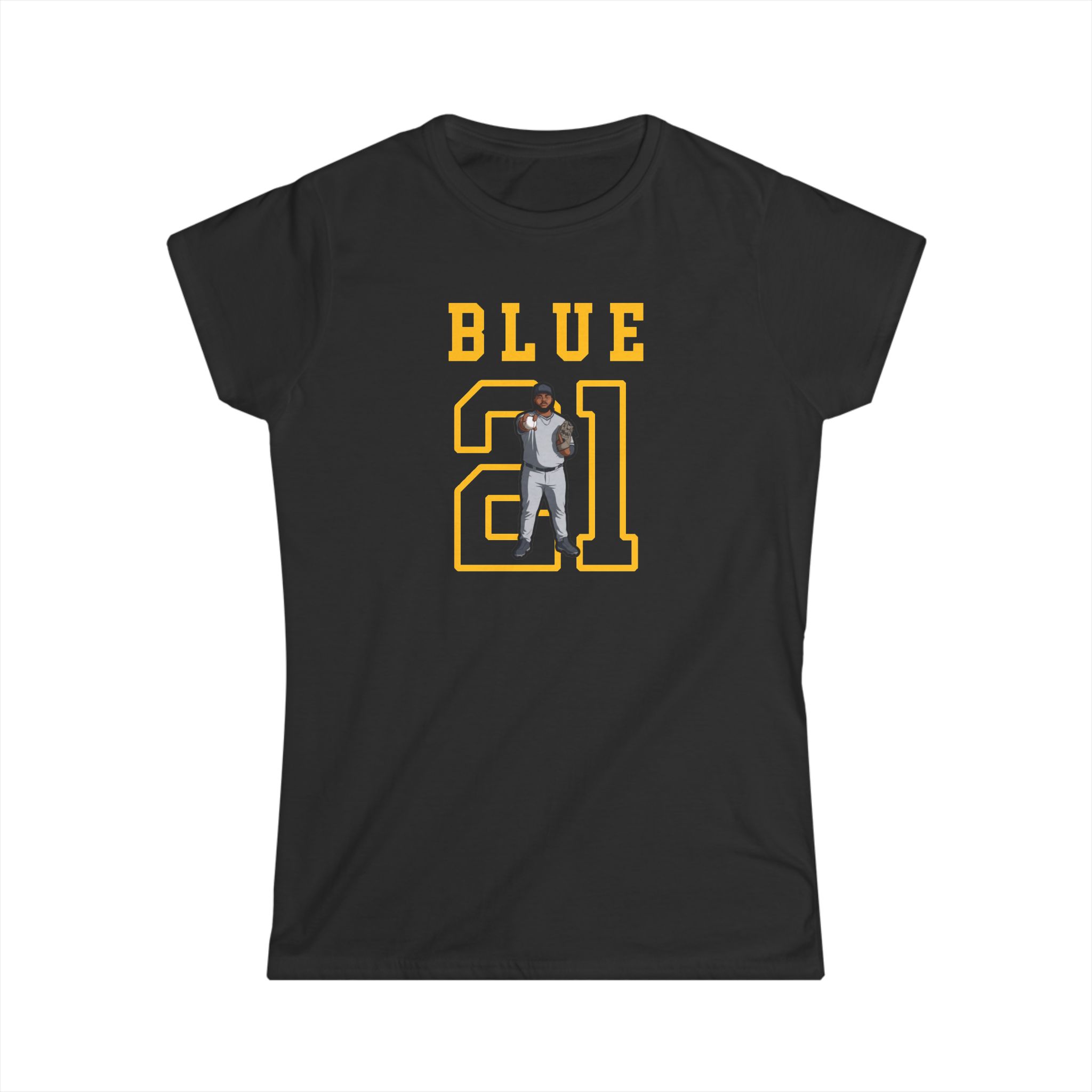 Women's Softstyle Tee — character_shirsey in Black