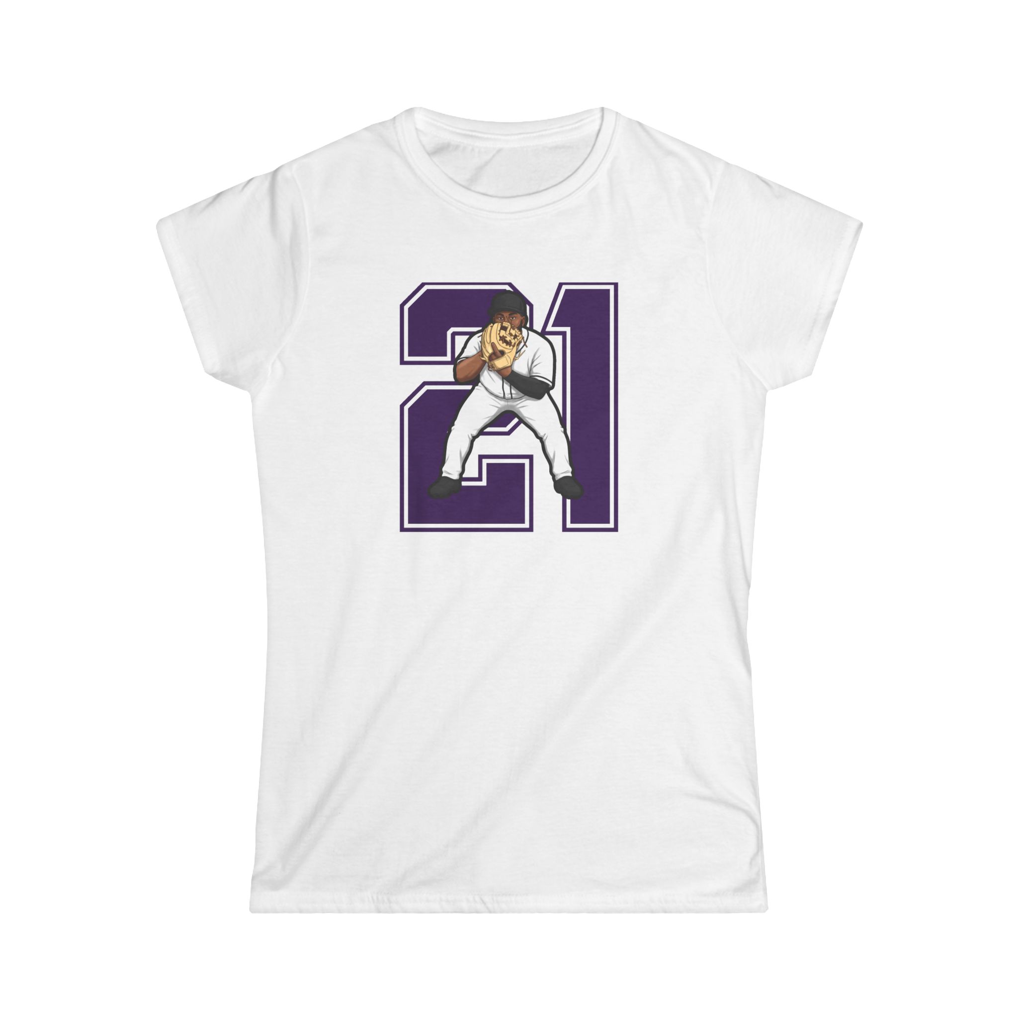 Women's Softstyle Tee — character_number in White