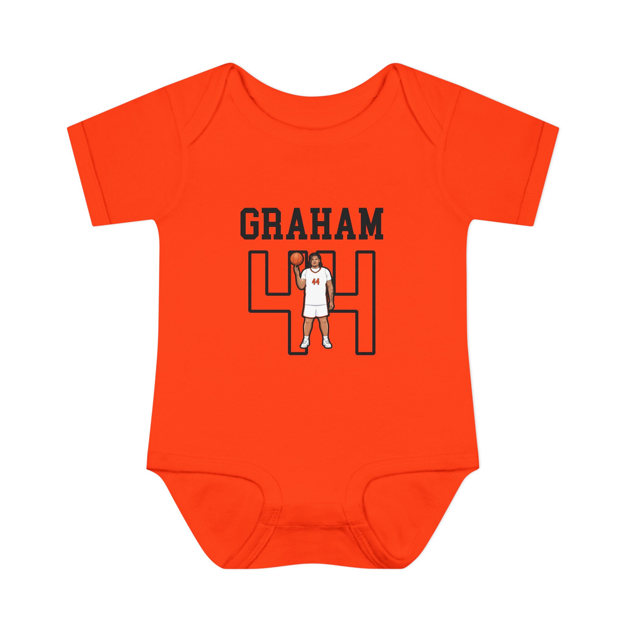 Baby Onesie — character_shirsey in Orange