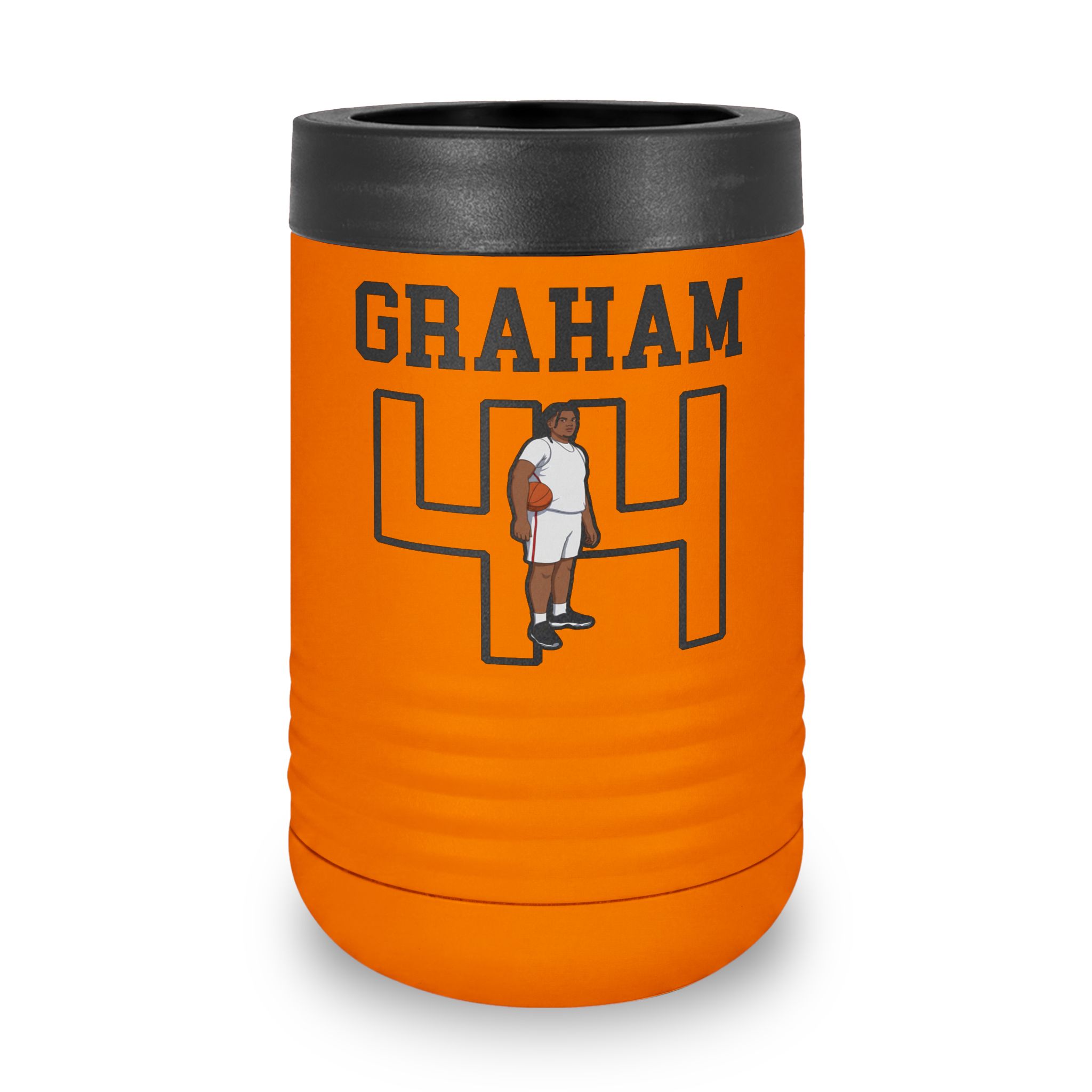 Stainless Can Cooler — character_shirsey in Orange