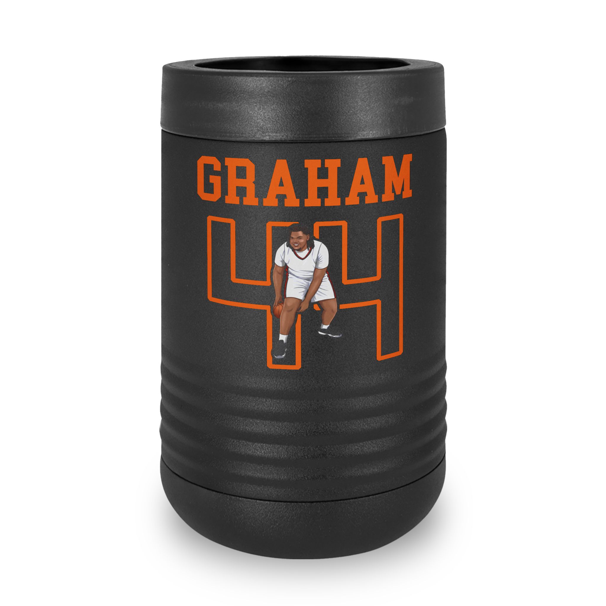 Stainless Can Cooler — character_shirsey in Black