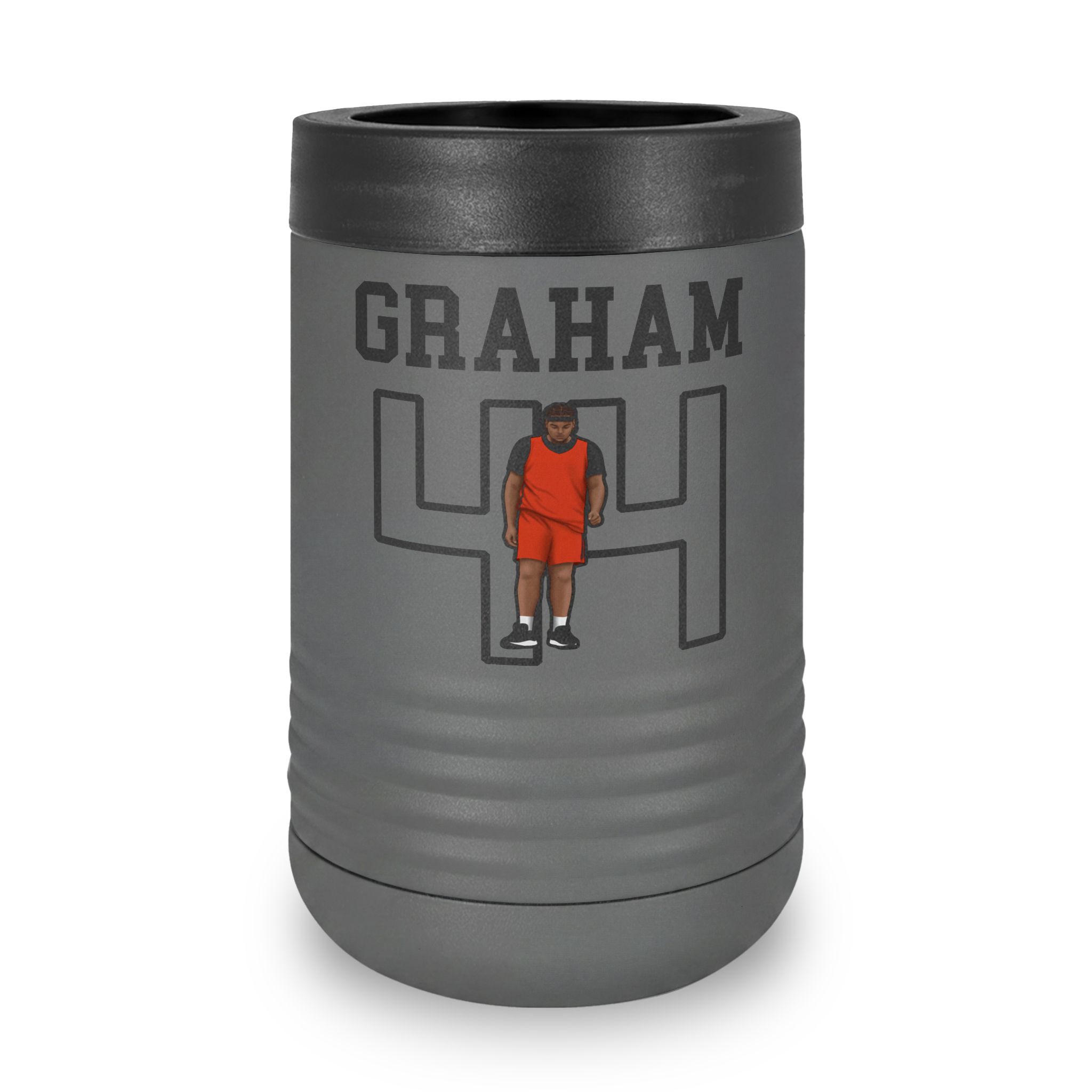 Stainless Can Cooler — character_shirsey in Grey