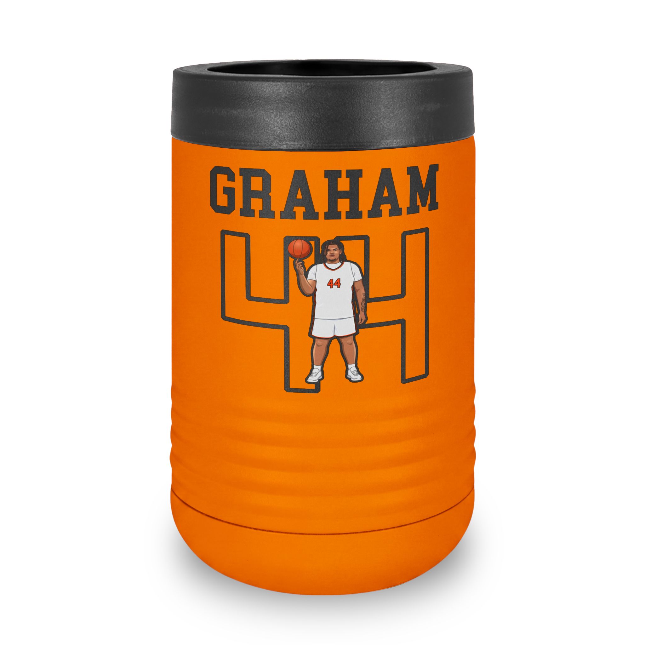 Stainless Can Cooler — character_shirsey in Orange