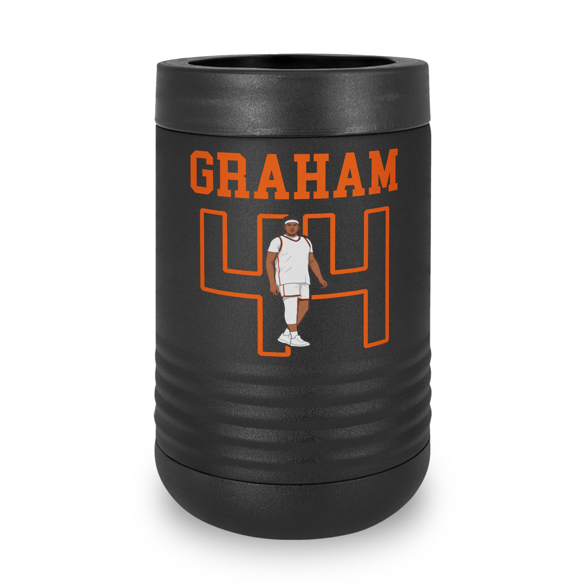 Stainless Can Cooler — character_shirsey in Black