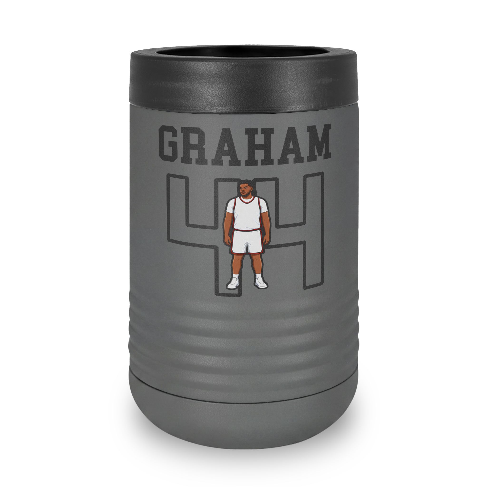Stainless Can Cooler — character_shirsey in Grey